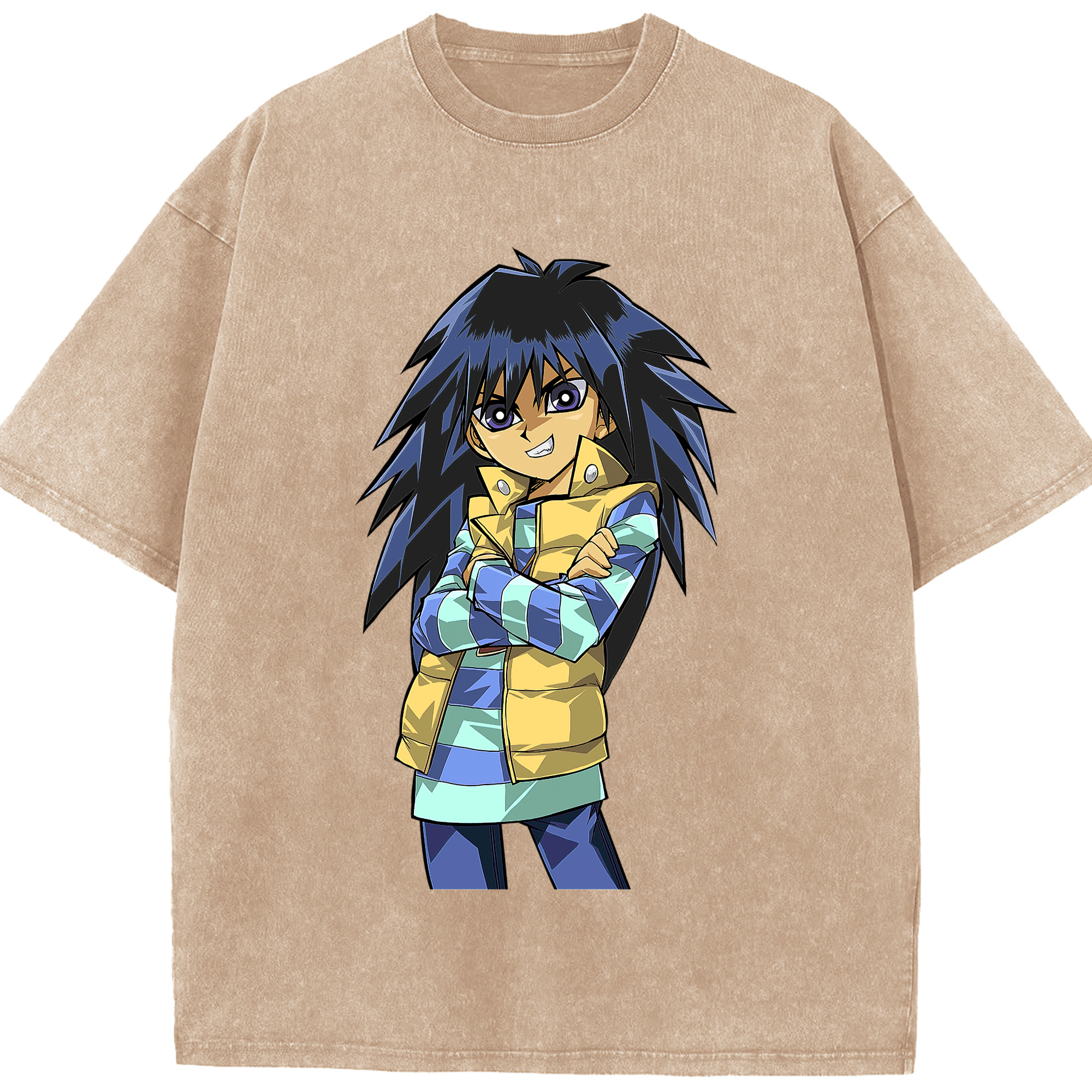 （画像用） 遊☆戯☆王 Yu-Gi-Oh! 綿100% ヴィンテージ風 半袖Tシャツ（フロントプリント）