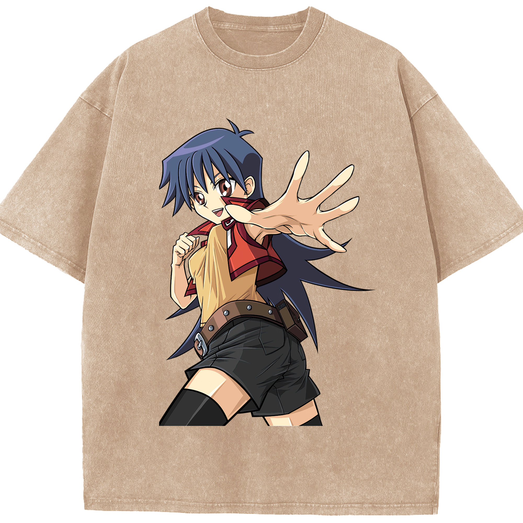 （画像用） 遊☆戯☆王 Yu-Gi-Oh! 綿100% ヴィンテージ風 半袖Tシャツ（フロントプリント）
