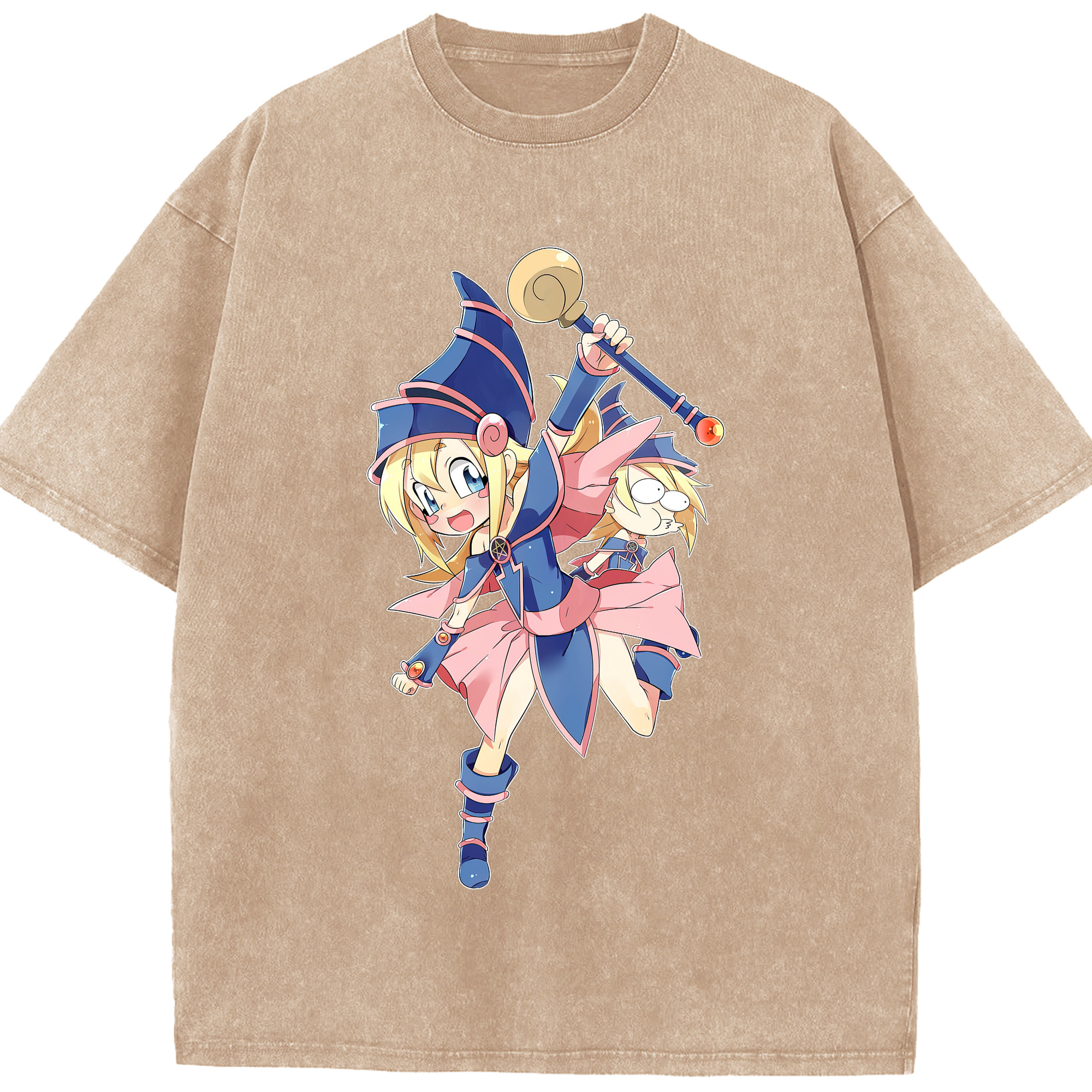 （画像用） 遊☆戯☆王 Yu-Gi-Oh! 綿100% ヴィンテージ風 半袖Tシャツ（フロントプリント）