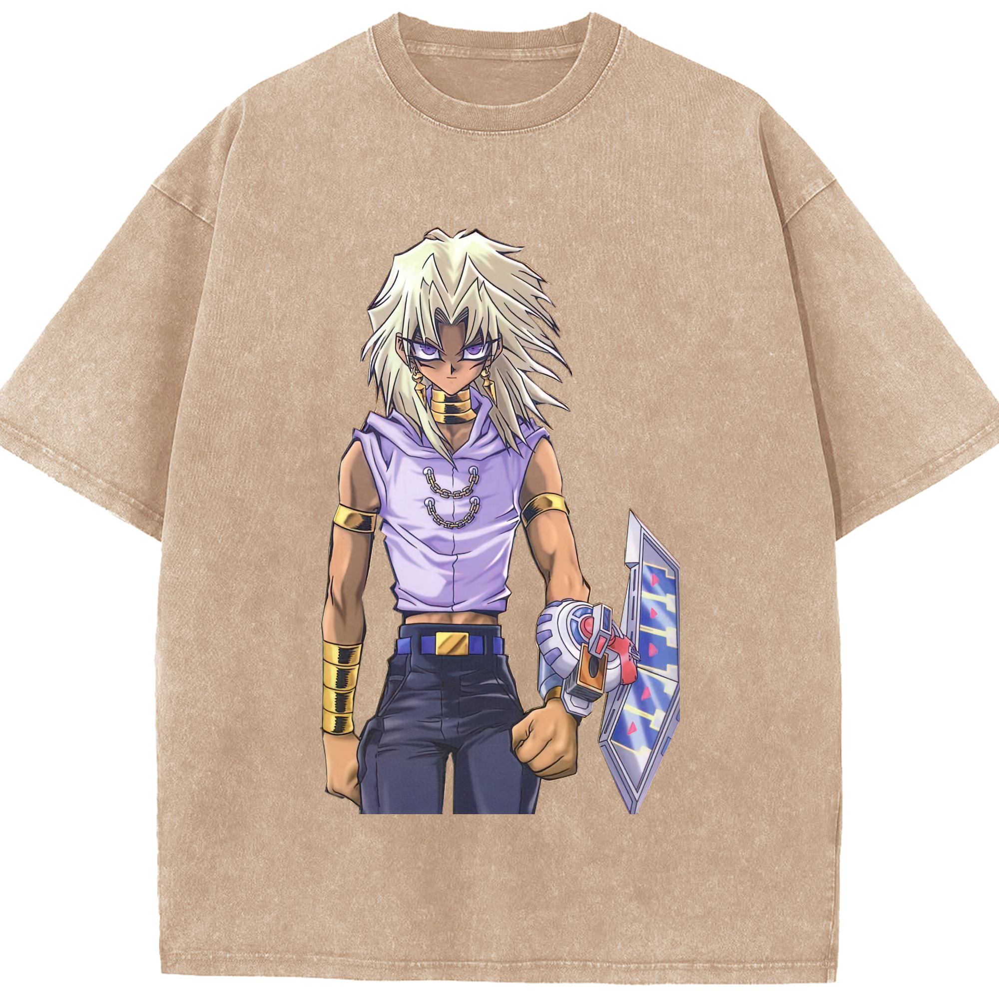 （画像用） 遊☆戯☆王 Yu-Gi-Oh! 綿100% ヴィンテージ風 半袖Tシャツ（フロントプリント）