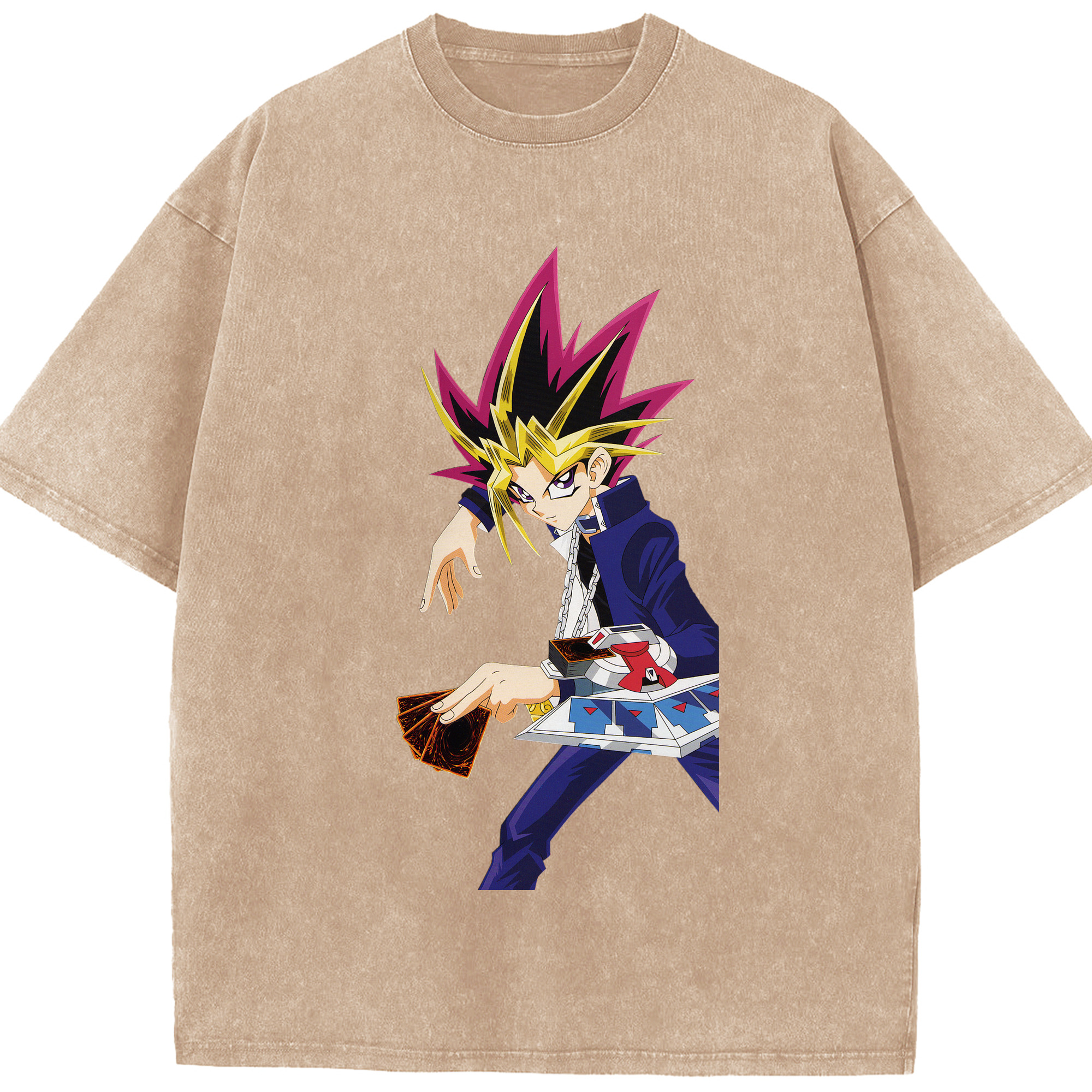 （画像用） 遊☆戯☆王 Yu-Gi-Oh! 綿100% ヴィンテージ風 半袖Tシャツ（フロントプリント）