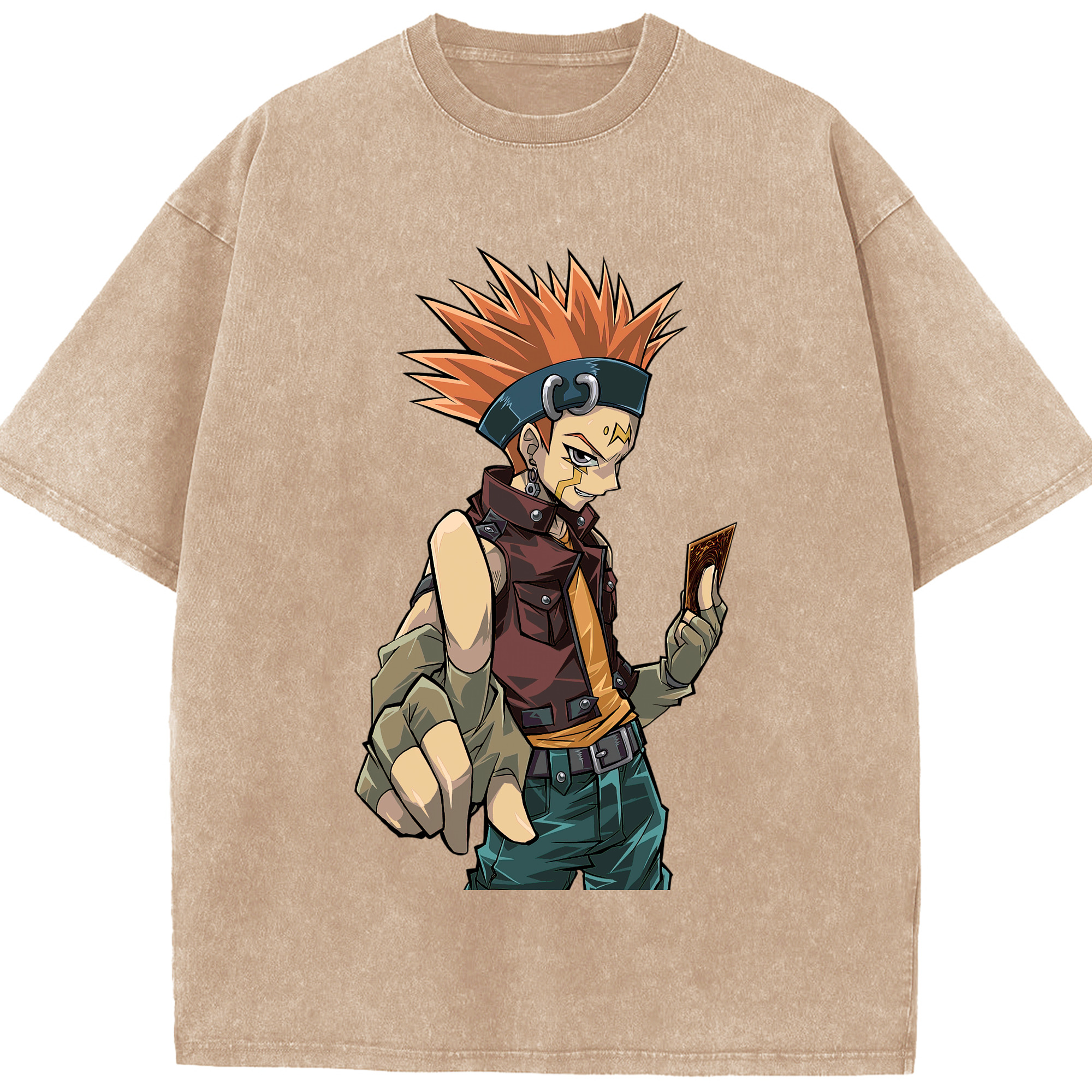 （画像用） 遊☆戯☆王 Yu-Gi-Oh! 綿100% ヴィンテージ風 半袖Tシャツ（フロントプリント）