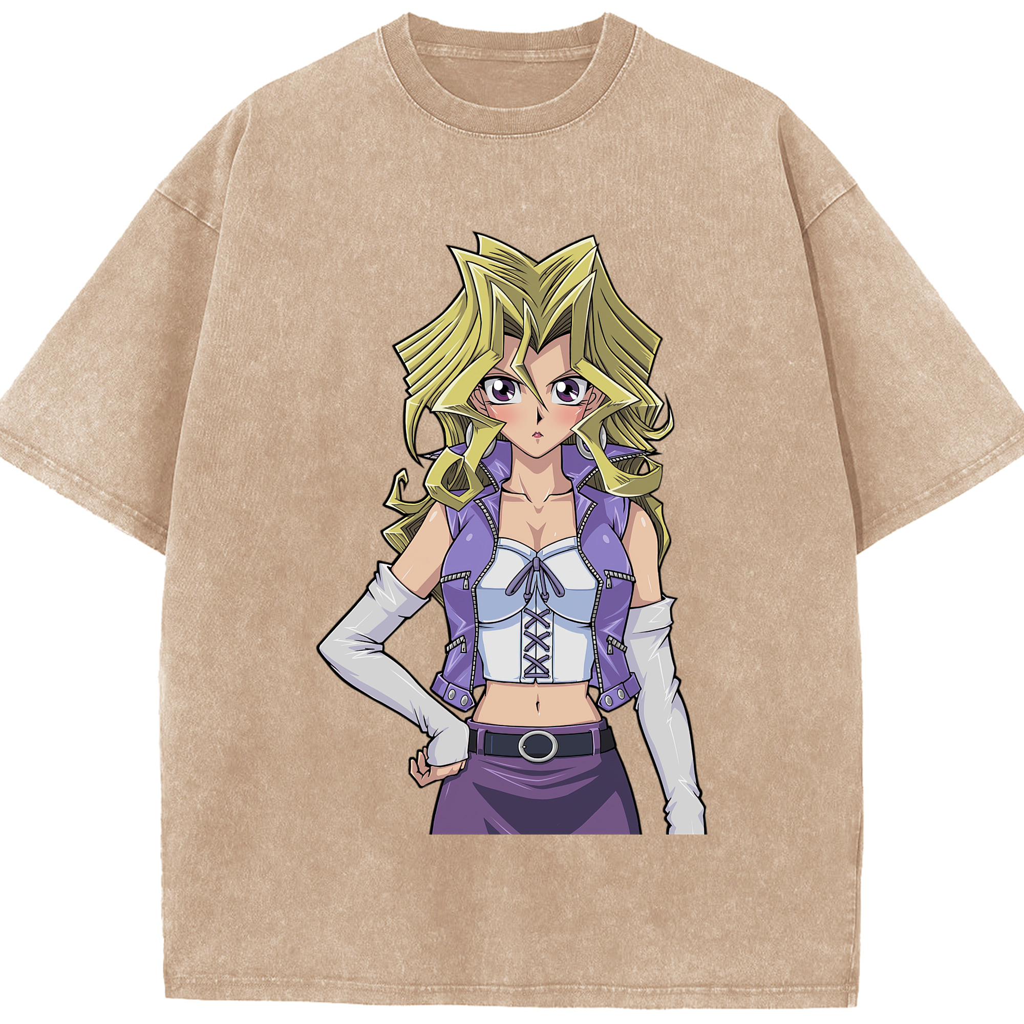 （画像用） 遊☆戯☆王 Yu-Gi-Oh! 綿100% ヴィンテージ風 半袖Tシャツ（フロントプリント）