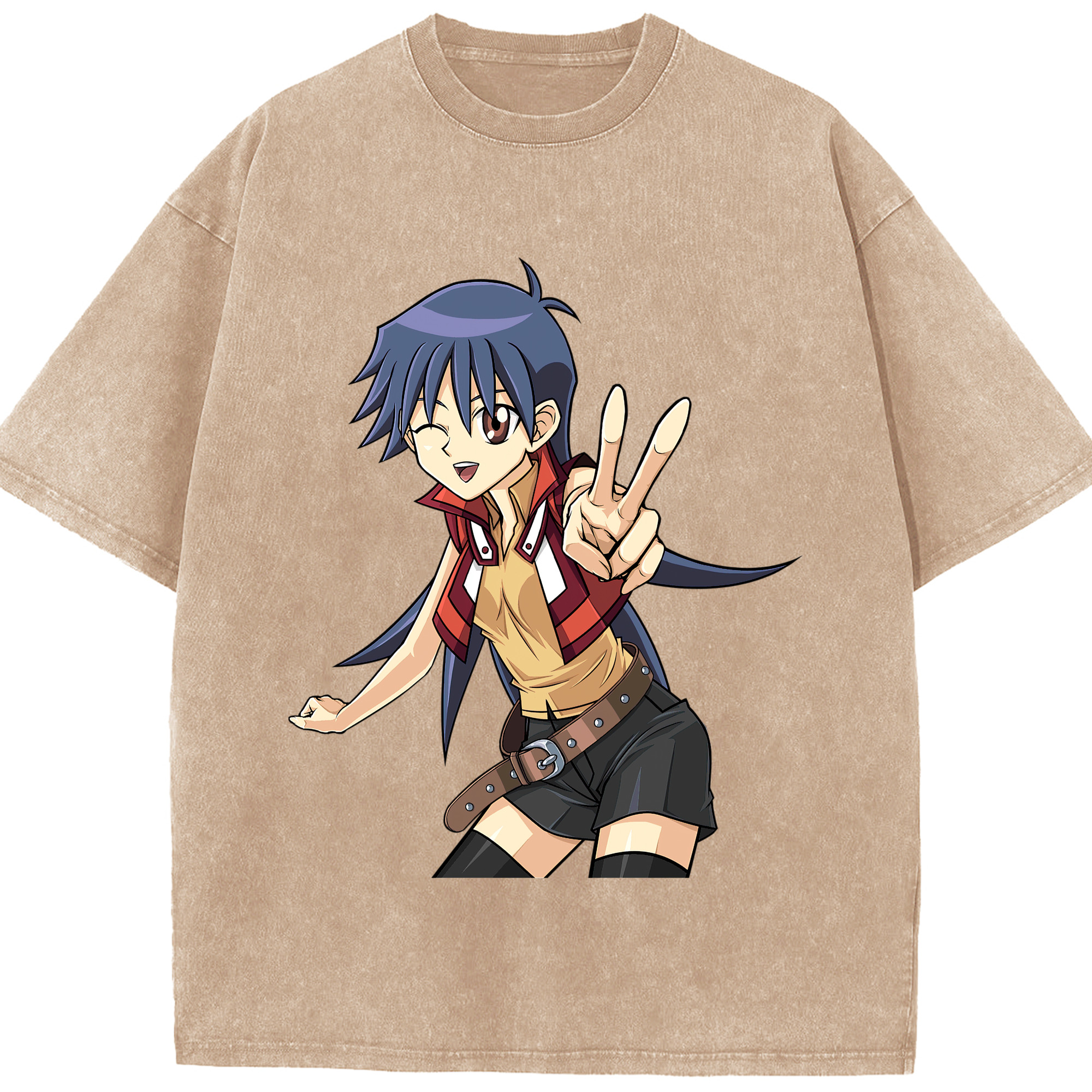 （画像用） 遊☆戯☆王 Yu-Gi-Oh! 綿100% ヴィンテージ風 半袖Tシャツ（フロントプリント）