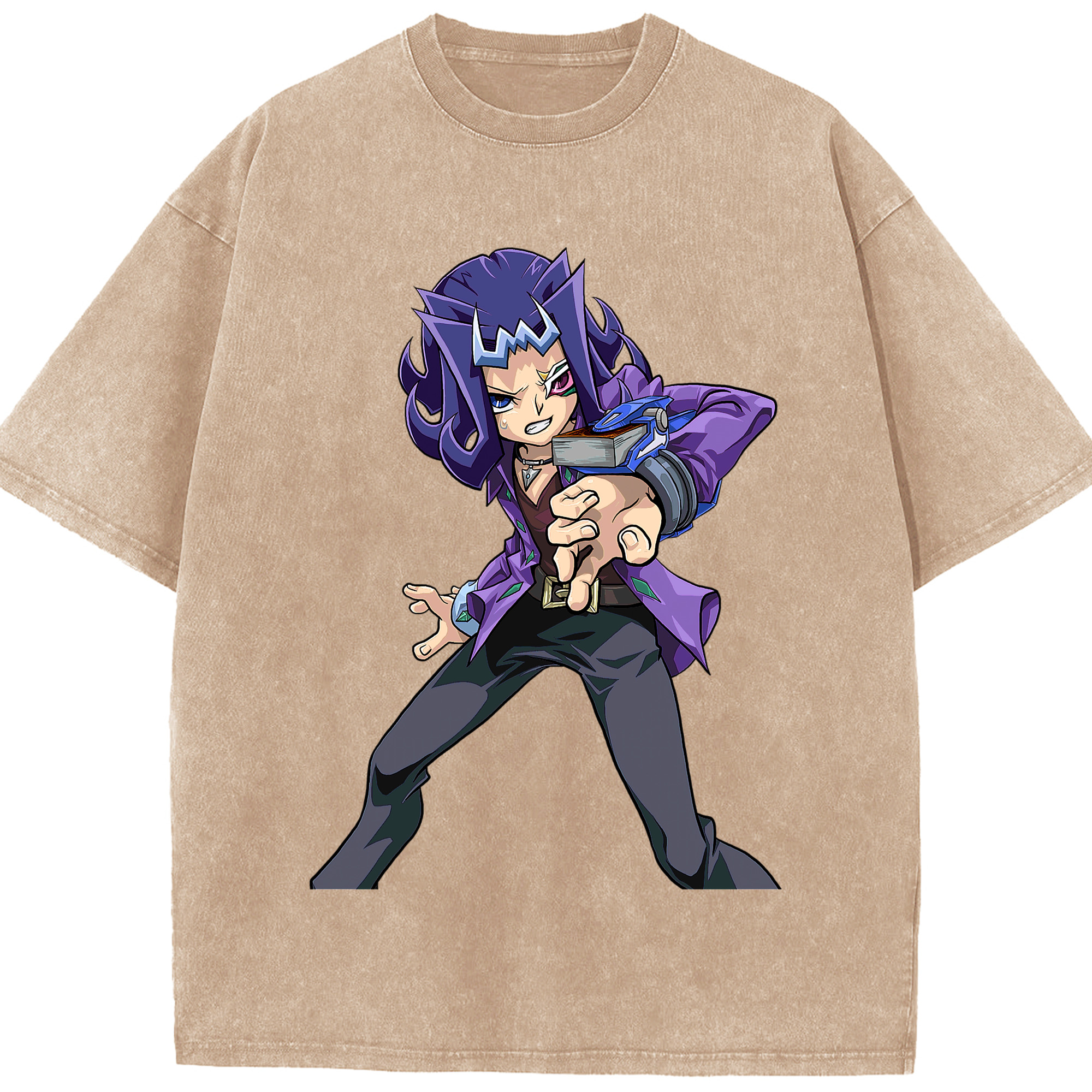 （画像用） 遊☆戯☆王 Yu-Gi-Oh! 綿100% ヴィンテージ風 半袖Tシャツ（フロントプリント）