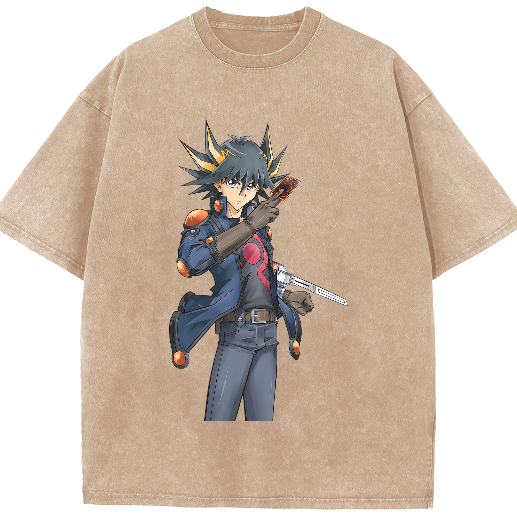 （画像用） 遊☆戯☆王 Yu-Gi-Oh! 綿100% ヴィンテージ風 半袖Tシャツ（フロントプリント）