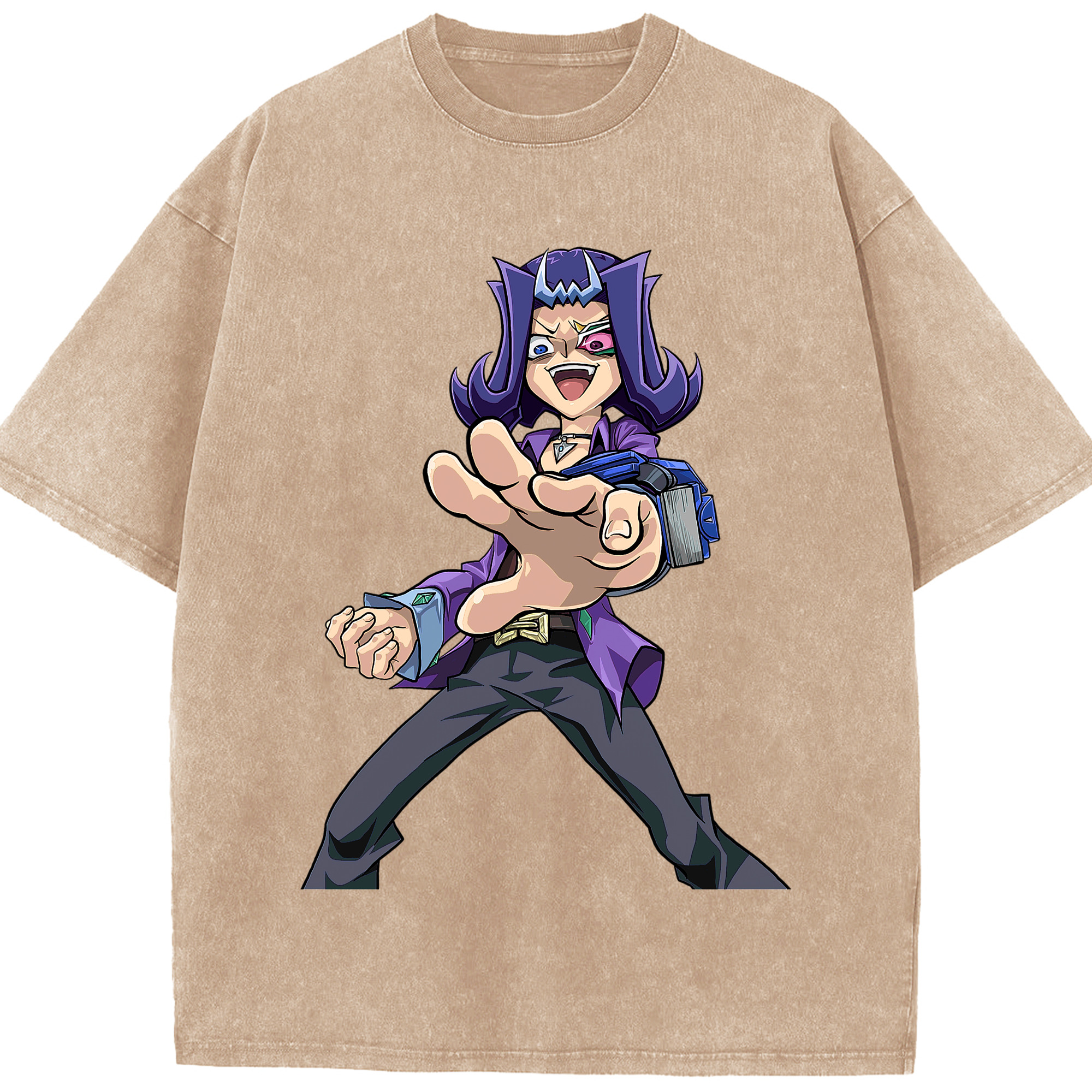 （画像用） 遊☆戯☆王 Yu-Gi-Oh! 綿100% ヴィンテージ風 半袖Tシャツ（フロントプリント）