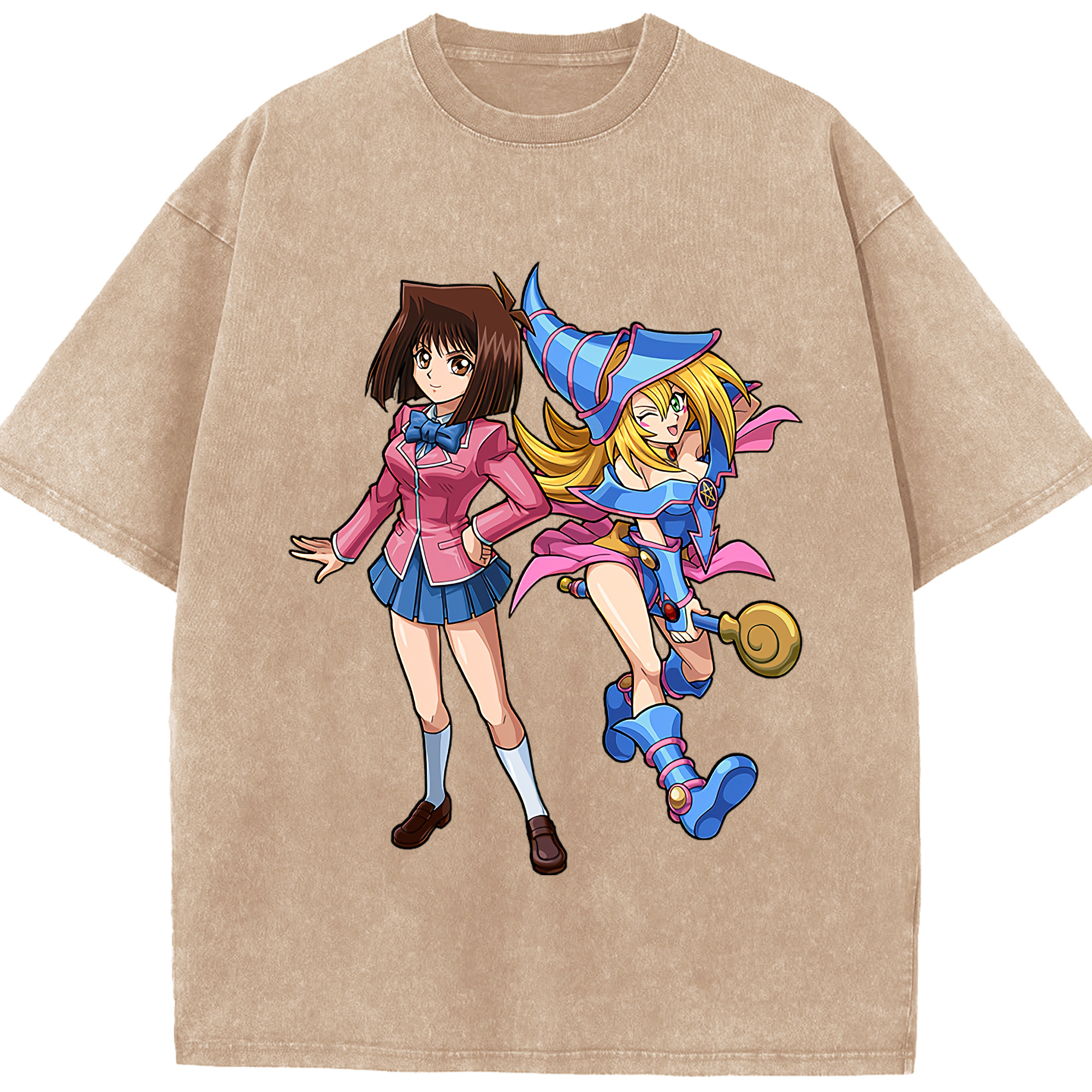 （画像用） 遊☆戯☆王 Yu-Gi-Oh! 綿100% ヴィンテージ風 半袖Tシャツ（フロントプリント）