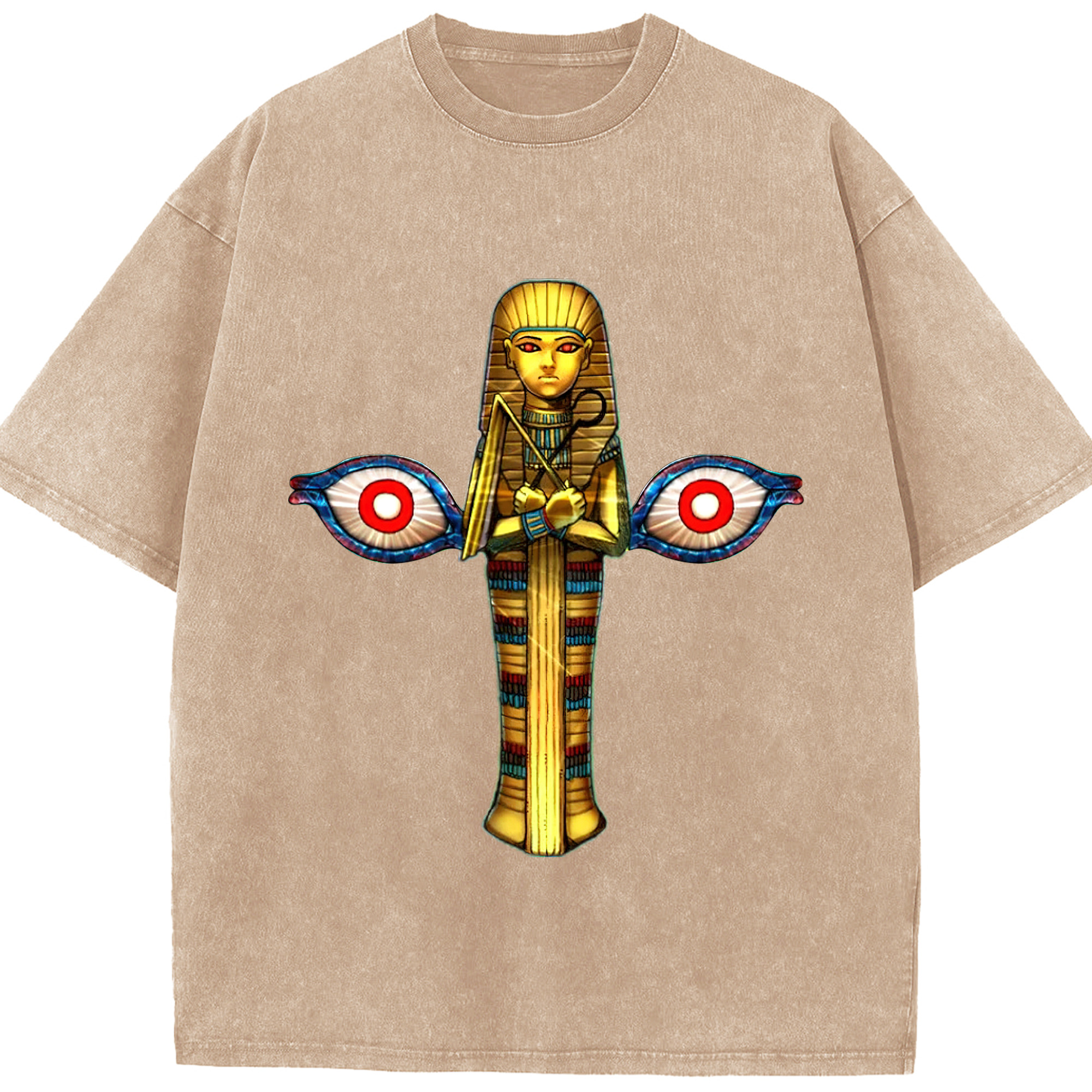 （画像用） 遊☆戯☆王 Yu-Gi-Oh! 綿100% ヴィンテージ風 半袖Tシャツ（フロントプリント）