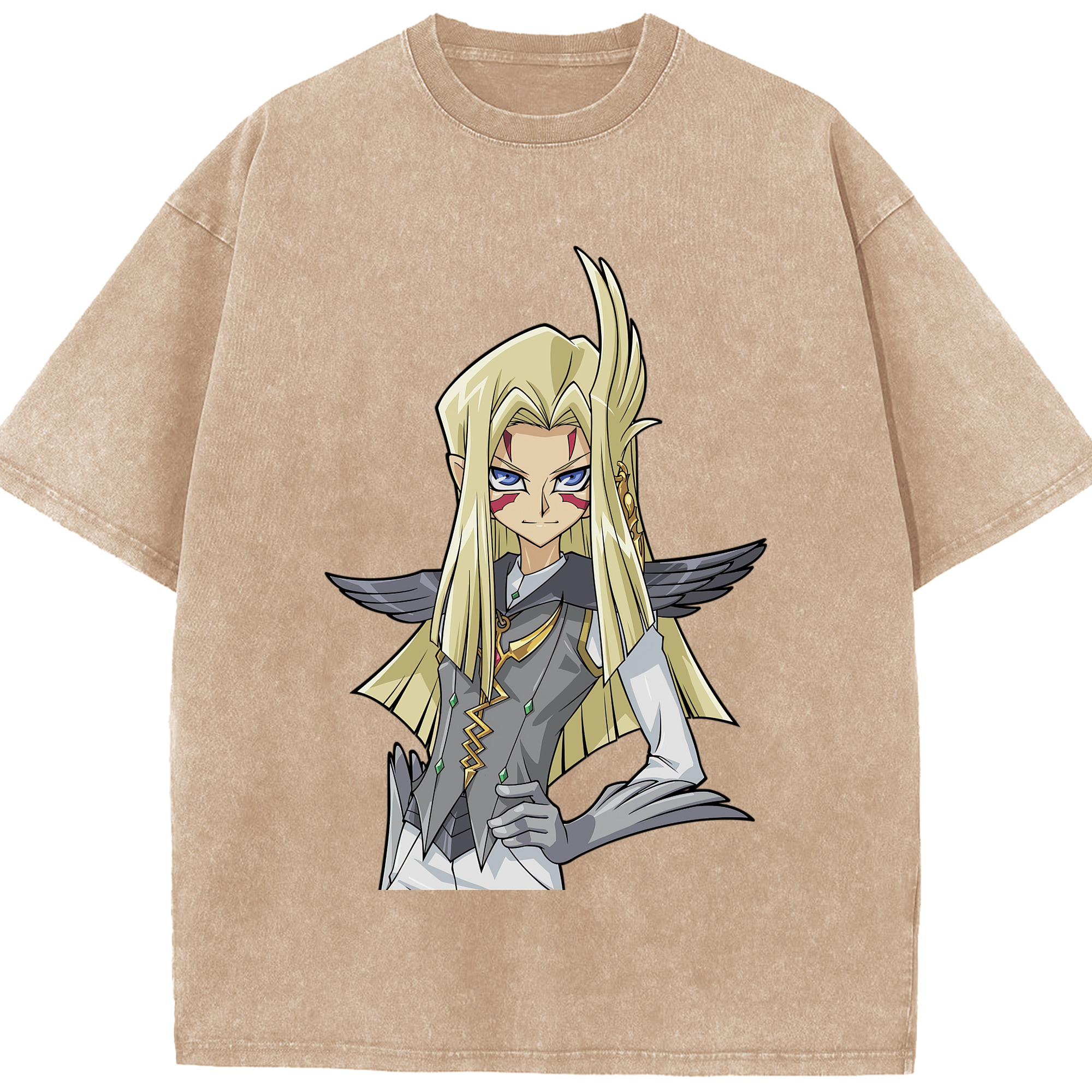 （画像用） 遊☆戯☆王 Yu-Gi-Oh! 綿100% ヴィンテージ風 半袖Tシャツ（フロントプリント）