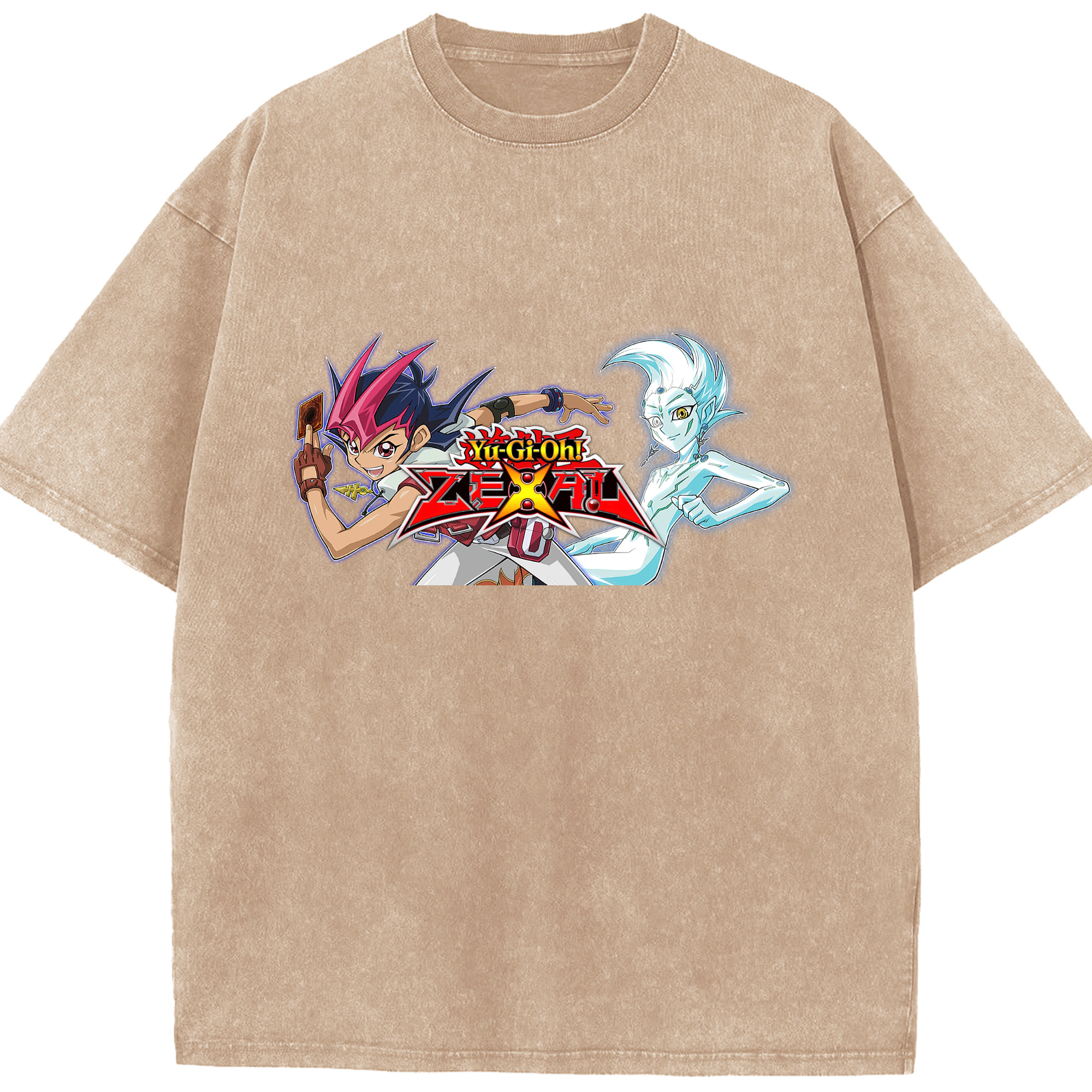 （画像用） 遊☆戯☆王 Yu-Gi-Oh! 綿100% ヴィンテージ風 半袖Tシャツ（フロントプリント）