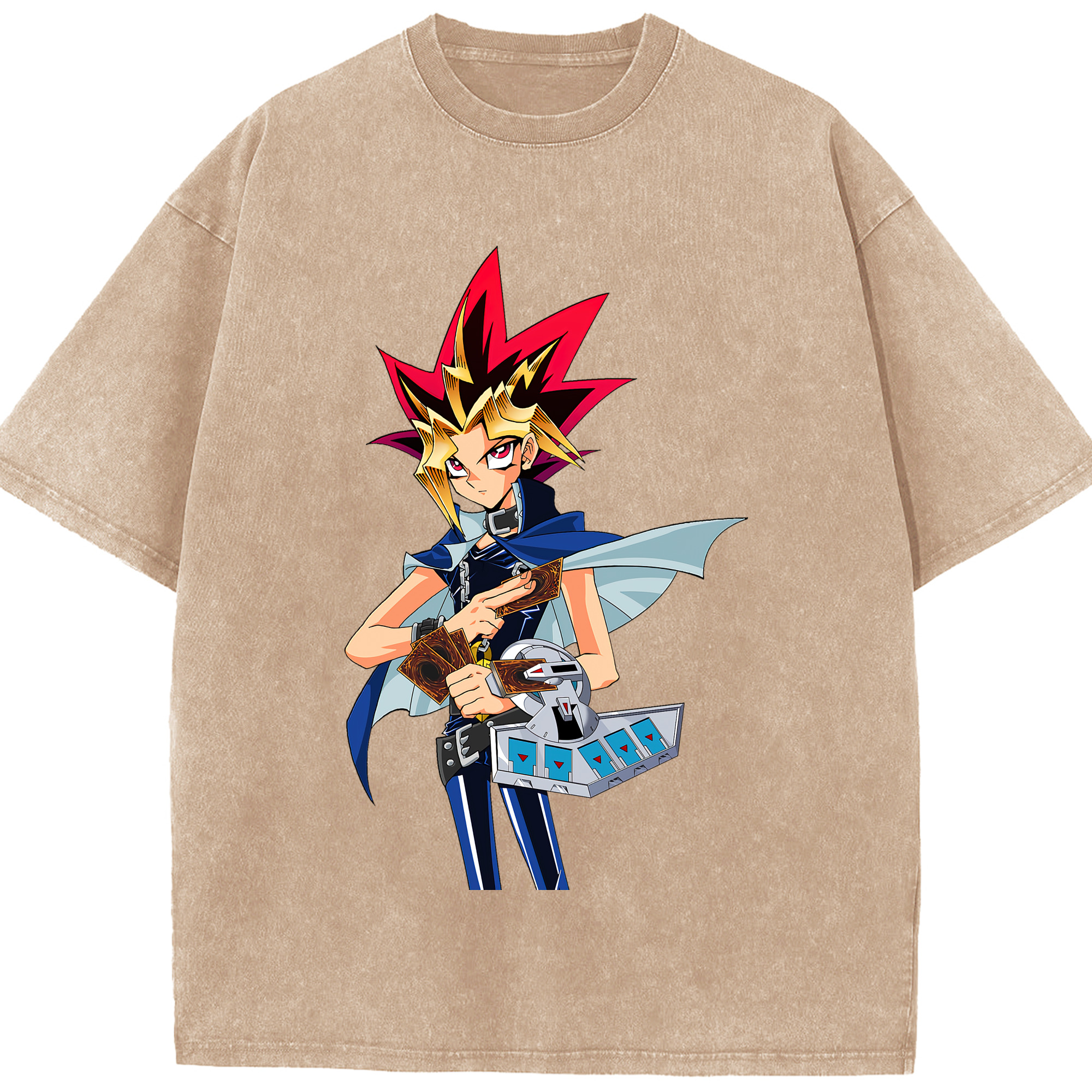 （画像用） 遊☆戯☆王 Yu-Gi-Oh! 綿100% ヴィンテージ風 半袖Tシャツ（フロントプリント）