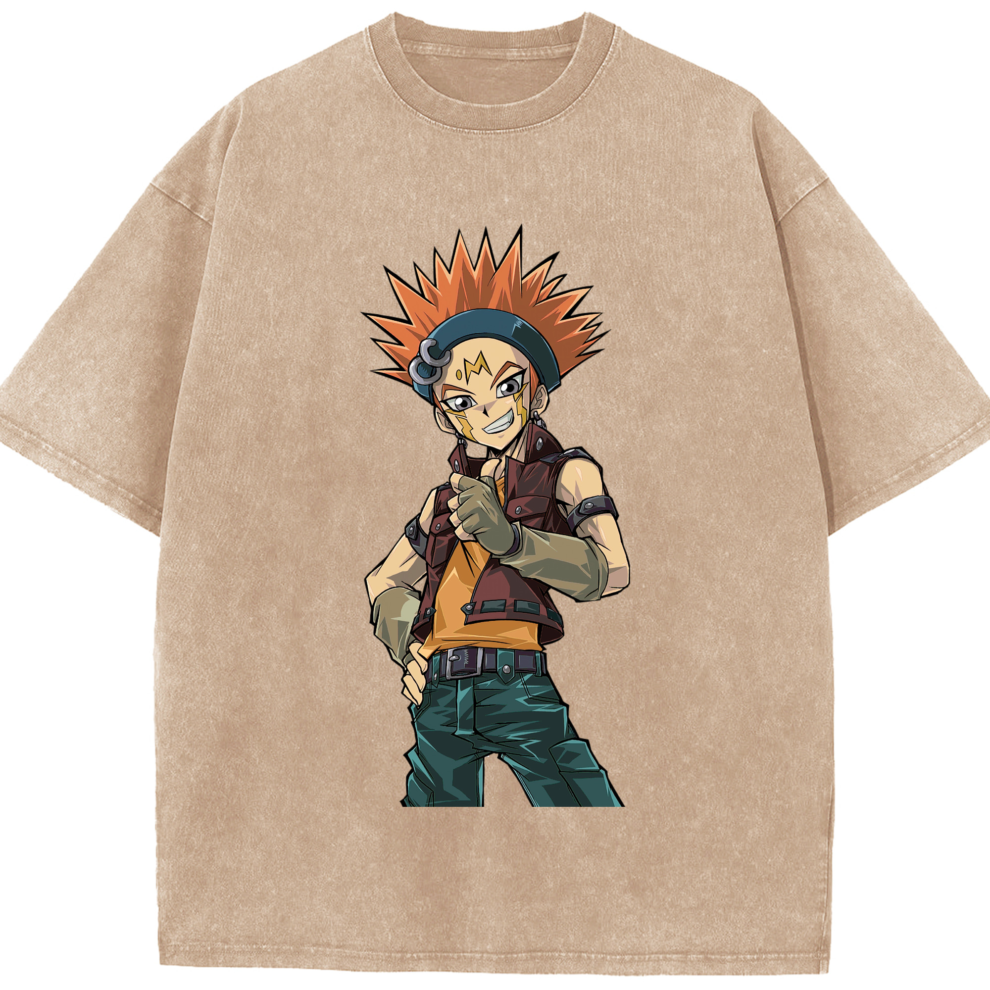 （画像用） 遊☆戯☆王 Yu-Gi-Oh! 綿100% ヴィンテージ風 半袖Tシャツ（フロントプリント）