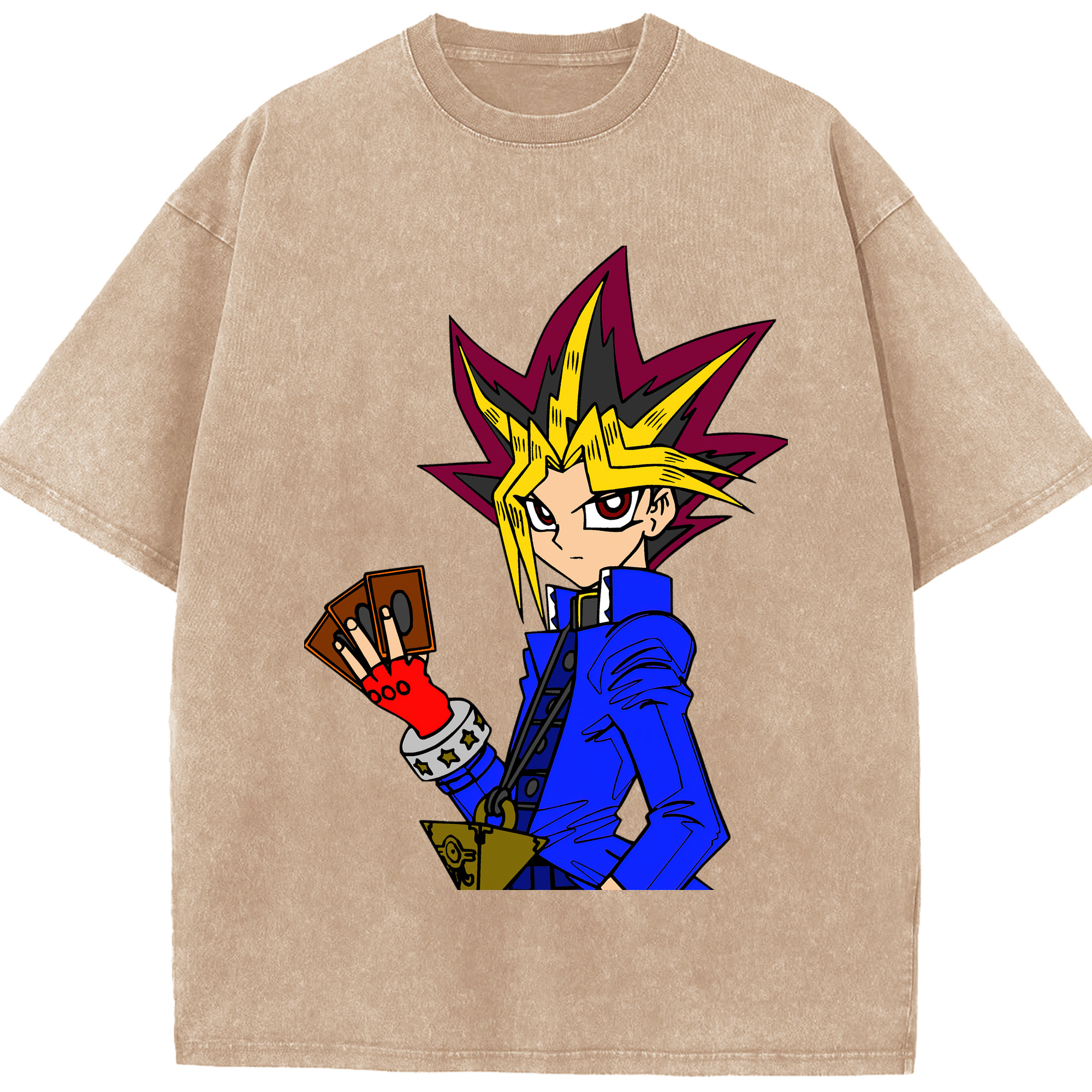 （画像用） 遊☆戯☆王 Yu-Gi-Oh! 綿100% ヴィンテージ風 半袖Tシャツ（フロントプリント）