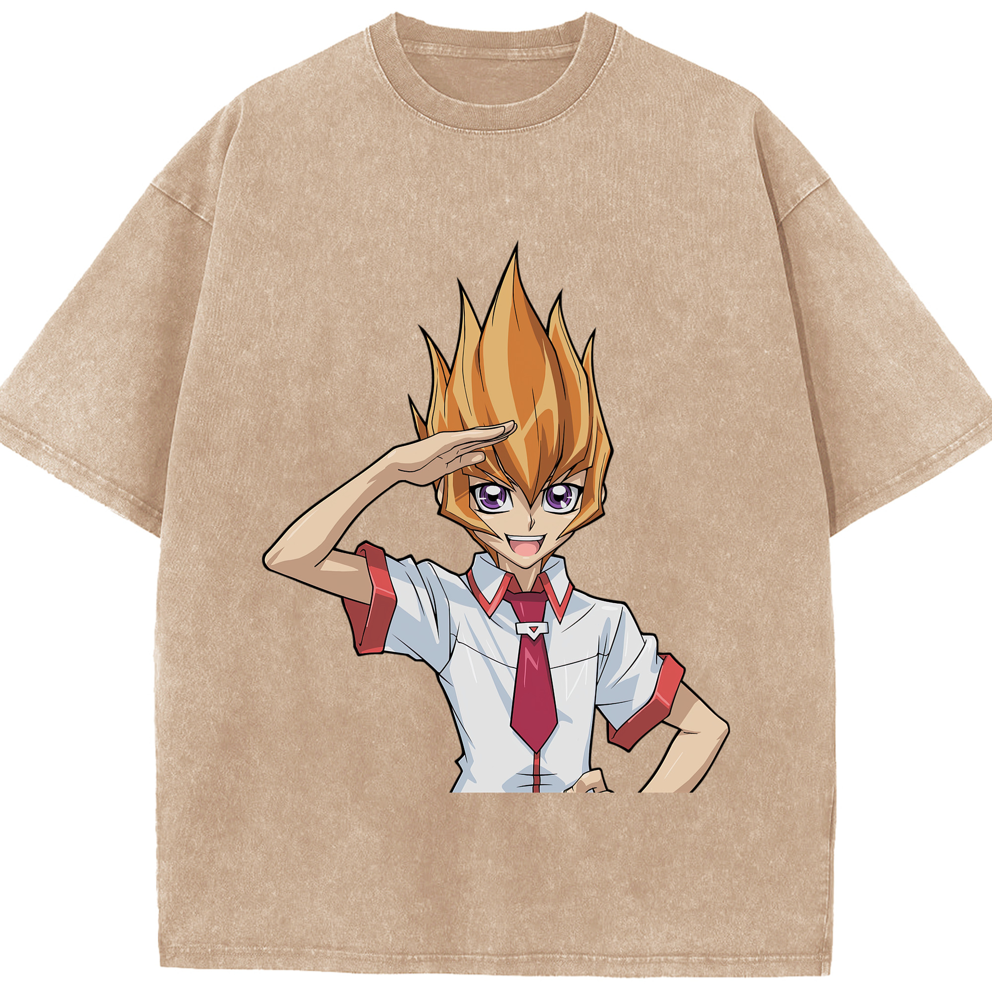 （画像用） 遊☆戯☆王 Yu-Gi-Oh! 綿100% ヴィンテージ風 半袖Tシャツ（フロントプリント）