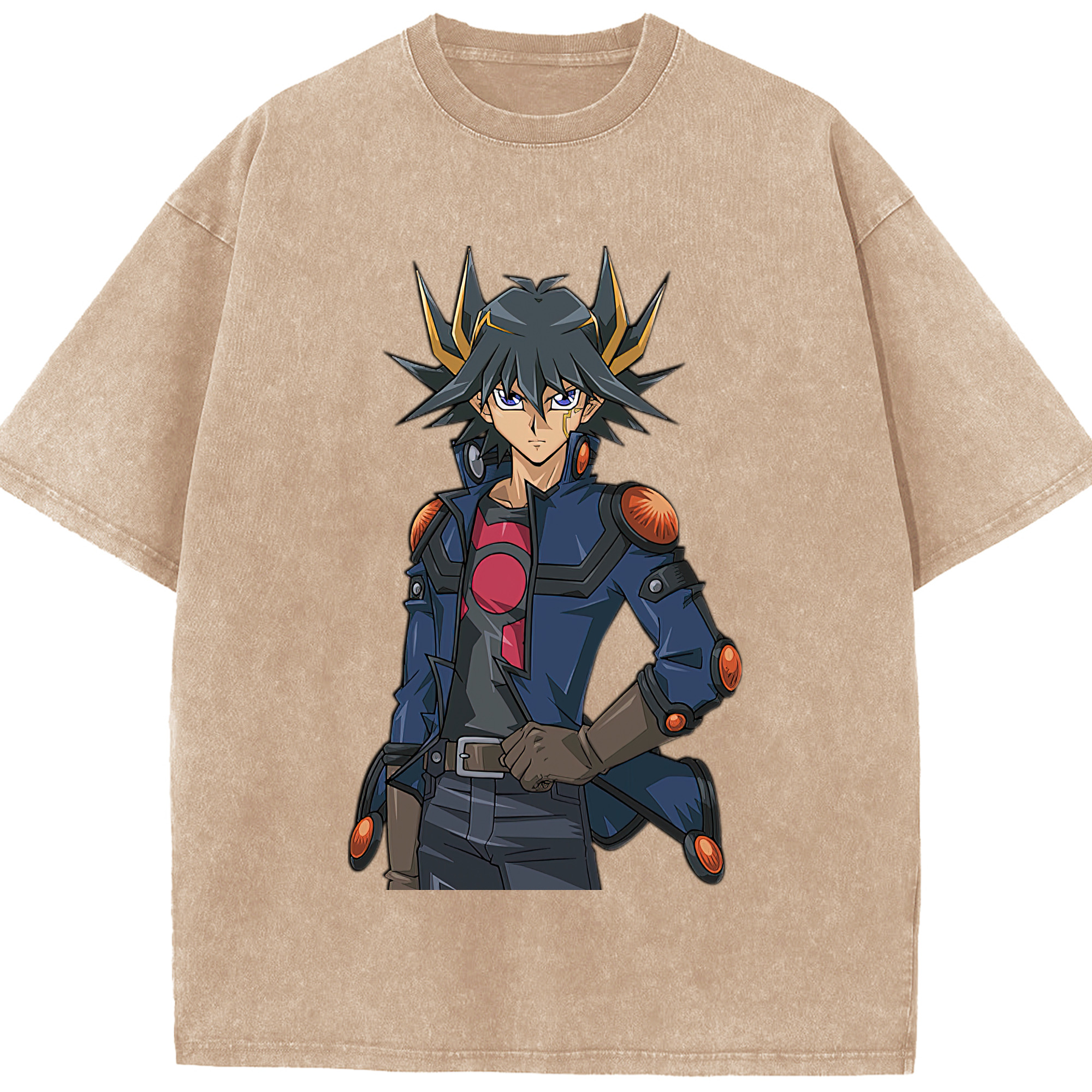 （画像用） 遊☆戯☆王 Yu-Gi-Oh! 綿100% ヴィンテージ風 半袖Tシャツ（フロントプリント）