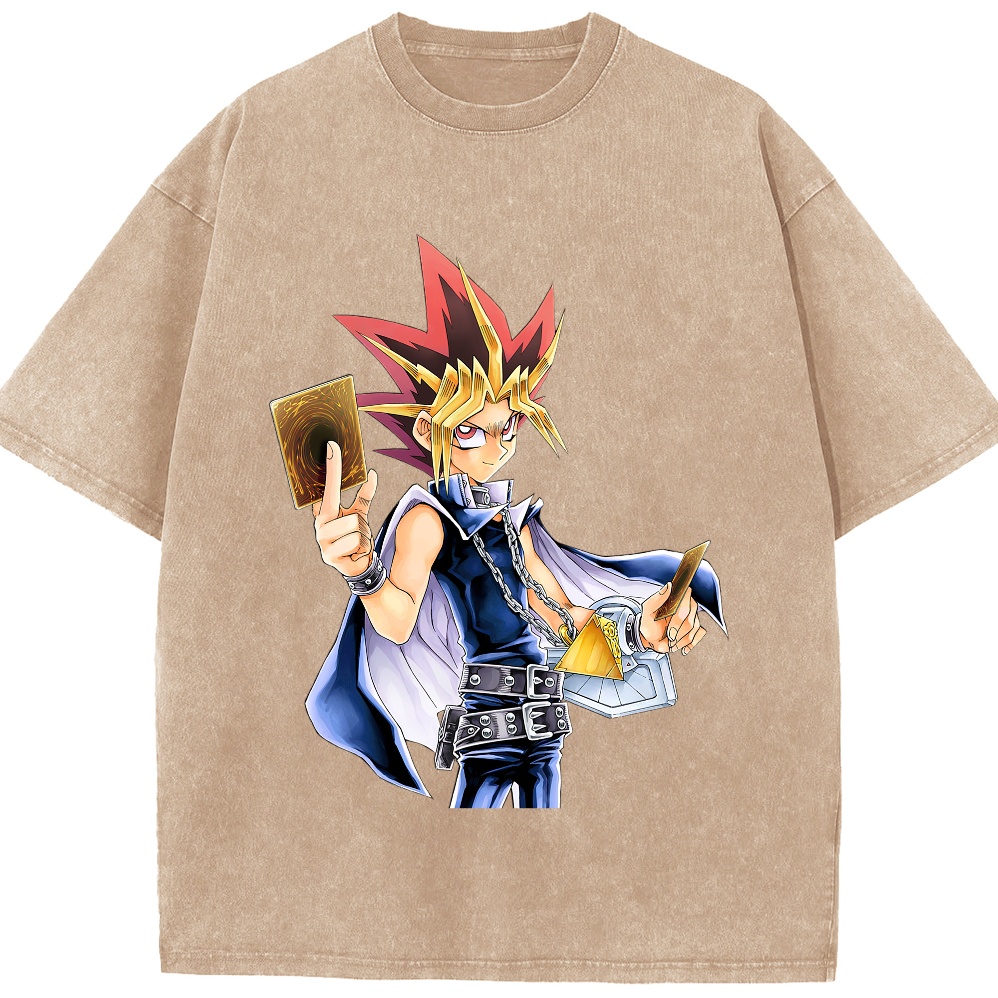 （画像用） 遊☆戯☆王 Yu-Gi-Oh! 綿100% ヴィンテージ風 半袖Tシャツ（フロントプリント）