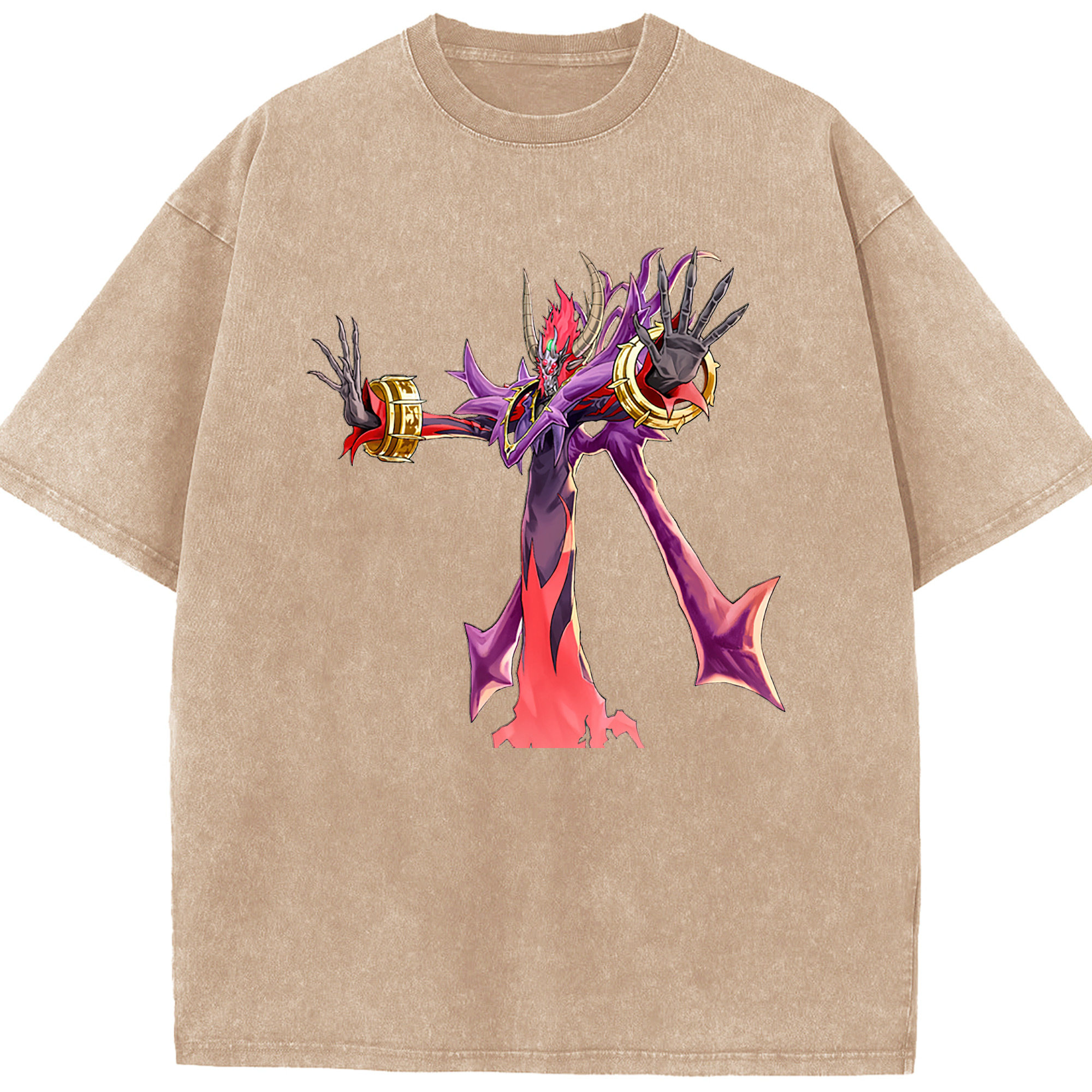 （画像用） 遊☆戯☆王 Yu-Gi-Oh! 綿100% ヴィンテージ風 半袖Tシャツ（フロントプリント）