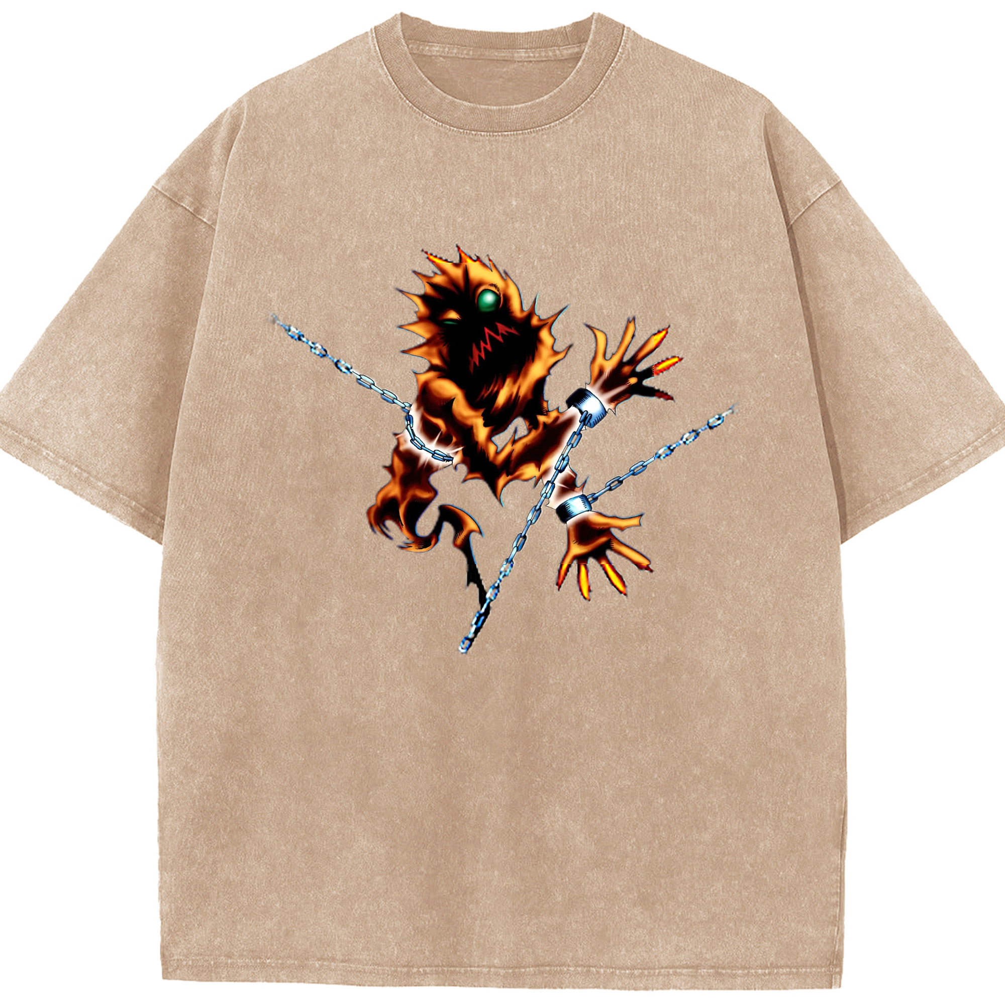 （画像用） 遊☆戯☆王 Yu-Gi-Oh! 綿100% ヴィンテージ風 半袖Tシャツ（フロントプリント）
