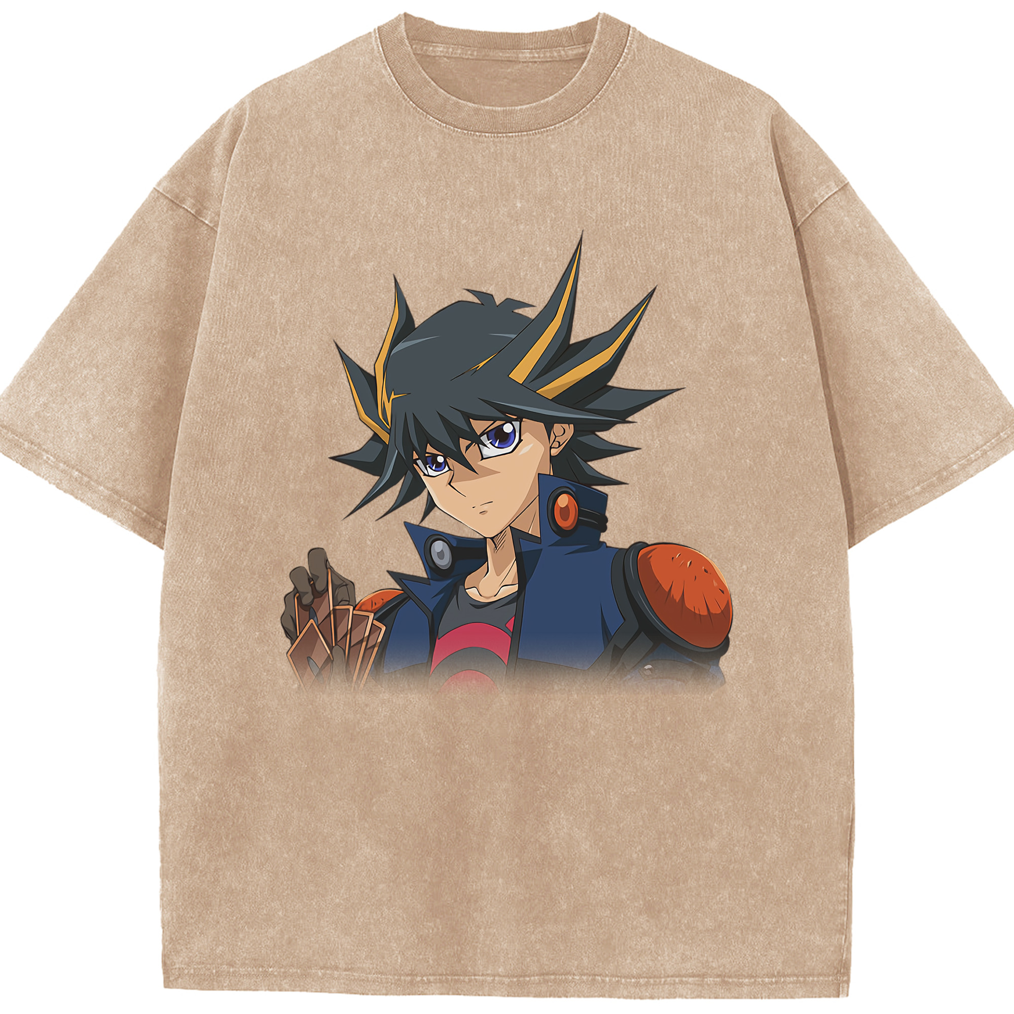 （画像用） 遊☆戯☆王 Yu-Gi-Oh! 綿100% ヴィンテージ風 半袖Tシャツ（フロントプリント）