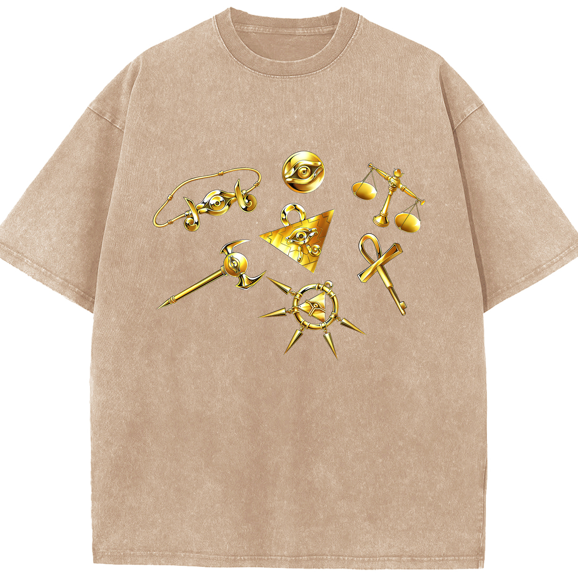 （画像用） 遊☆戯☆王 Yu-Gi-Oh! 綿100% ヴィンテージ風 半袖Tシャツ（フロントプリント）