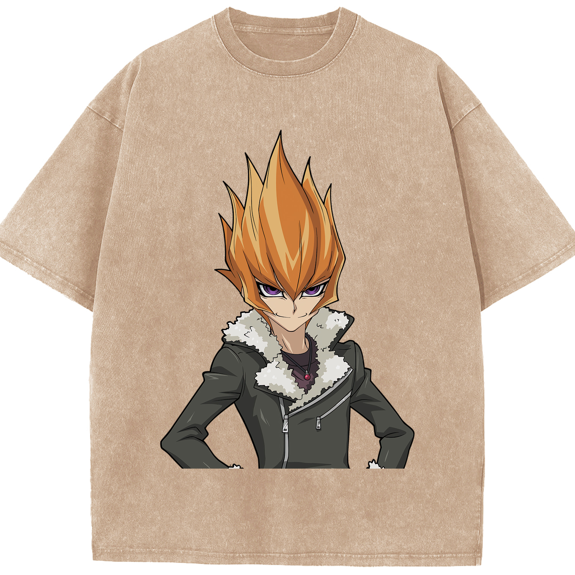 （画像用） 遊☆戯☆王 Yu-Gi-Oh! 綿100% ヴィンテージ風 半袖Tシャツ（フロントプリント）