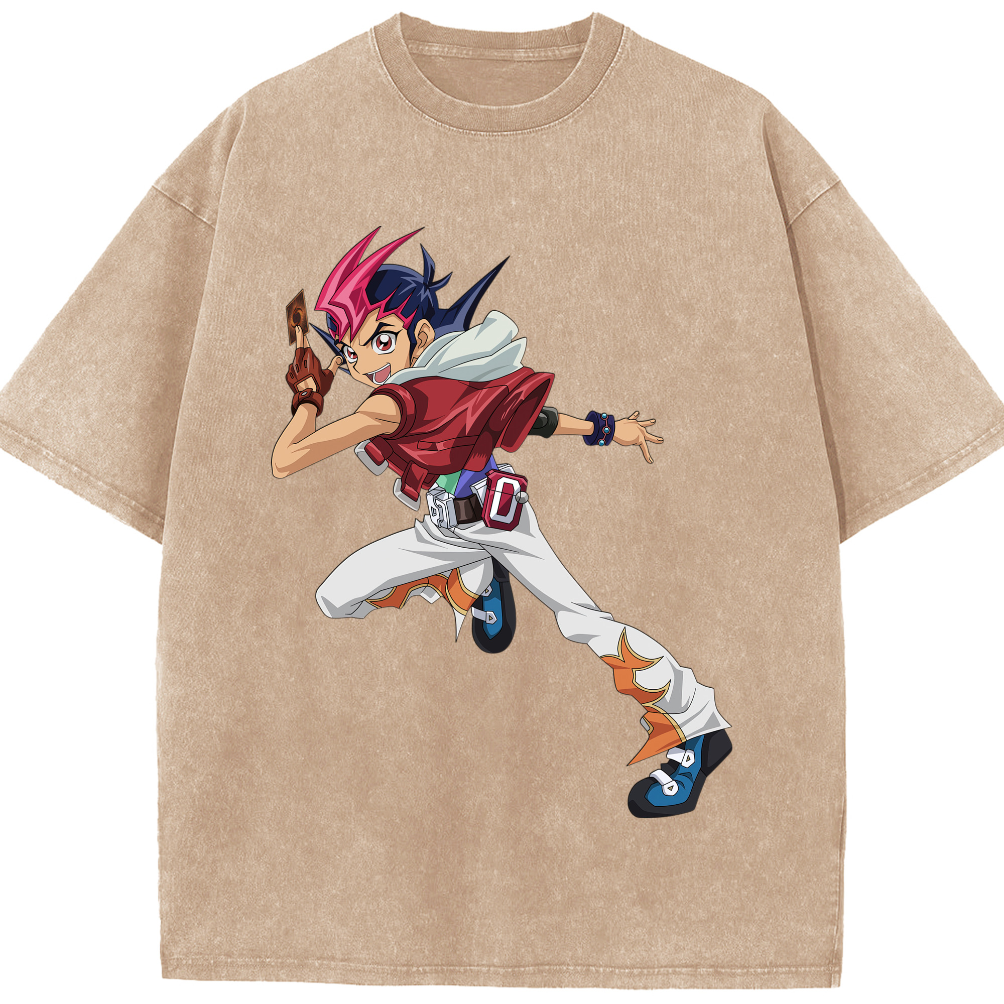 （画像用） 遊☆戯☆王 Yu-Gi-Oh! 綿100% ヴィンテージ風 半袖Tシャツ（フロントプリント）