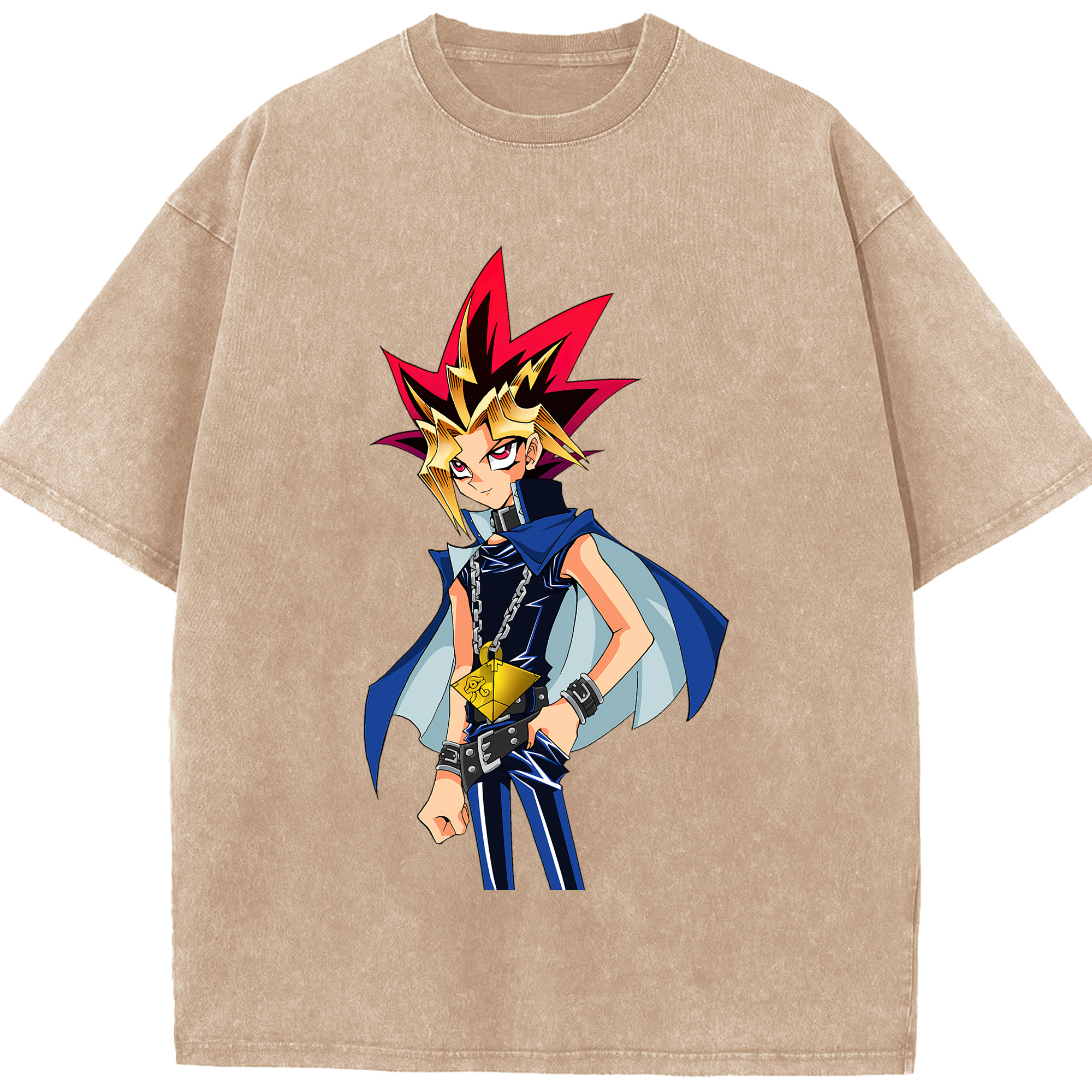（画像用） 遊☆戯☆王 Yu-Gi-Oh! 綿100% ヴィンテージ風 半袖Tシャツ（フロントプリント）