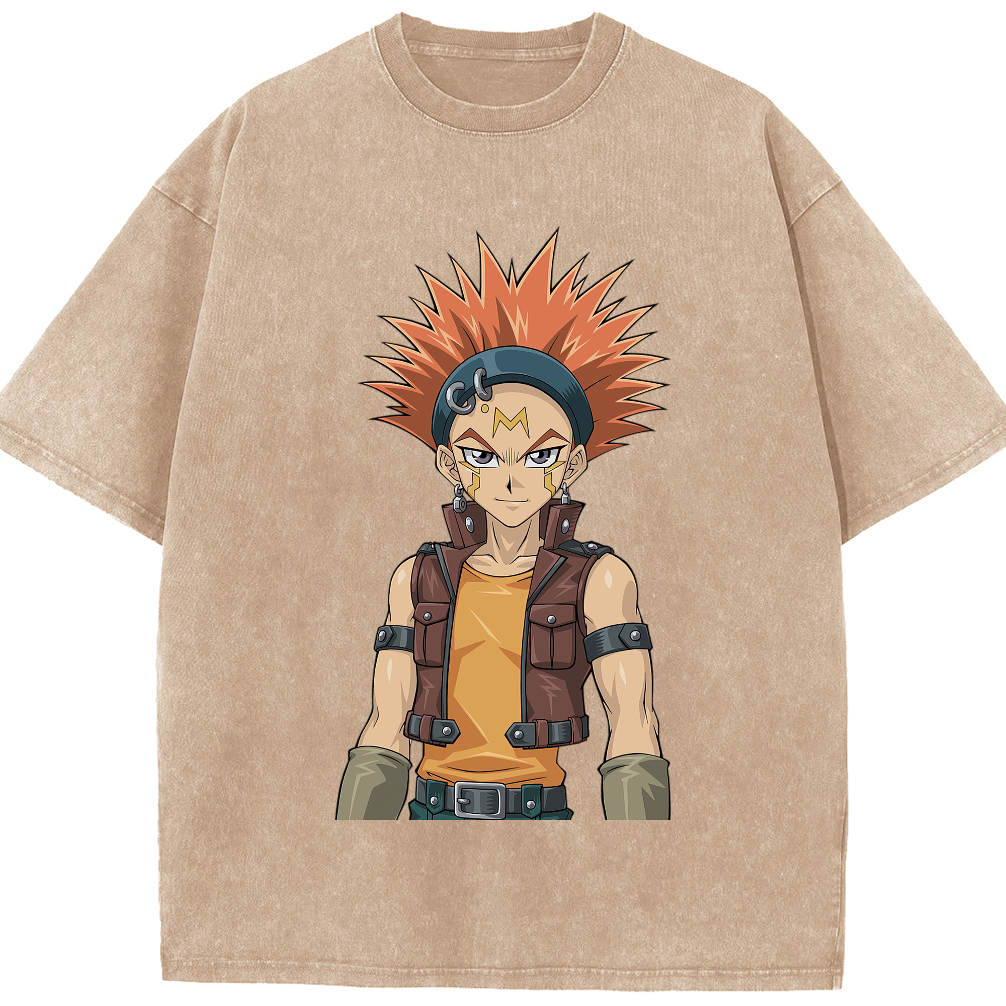 （画像用） 遊☆戯☆王 Yu-Gi-Oh! 綿100% ヴィンテージ風 半袖Tシャツ（フロントプリント）