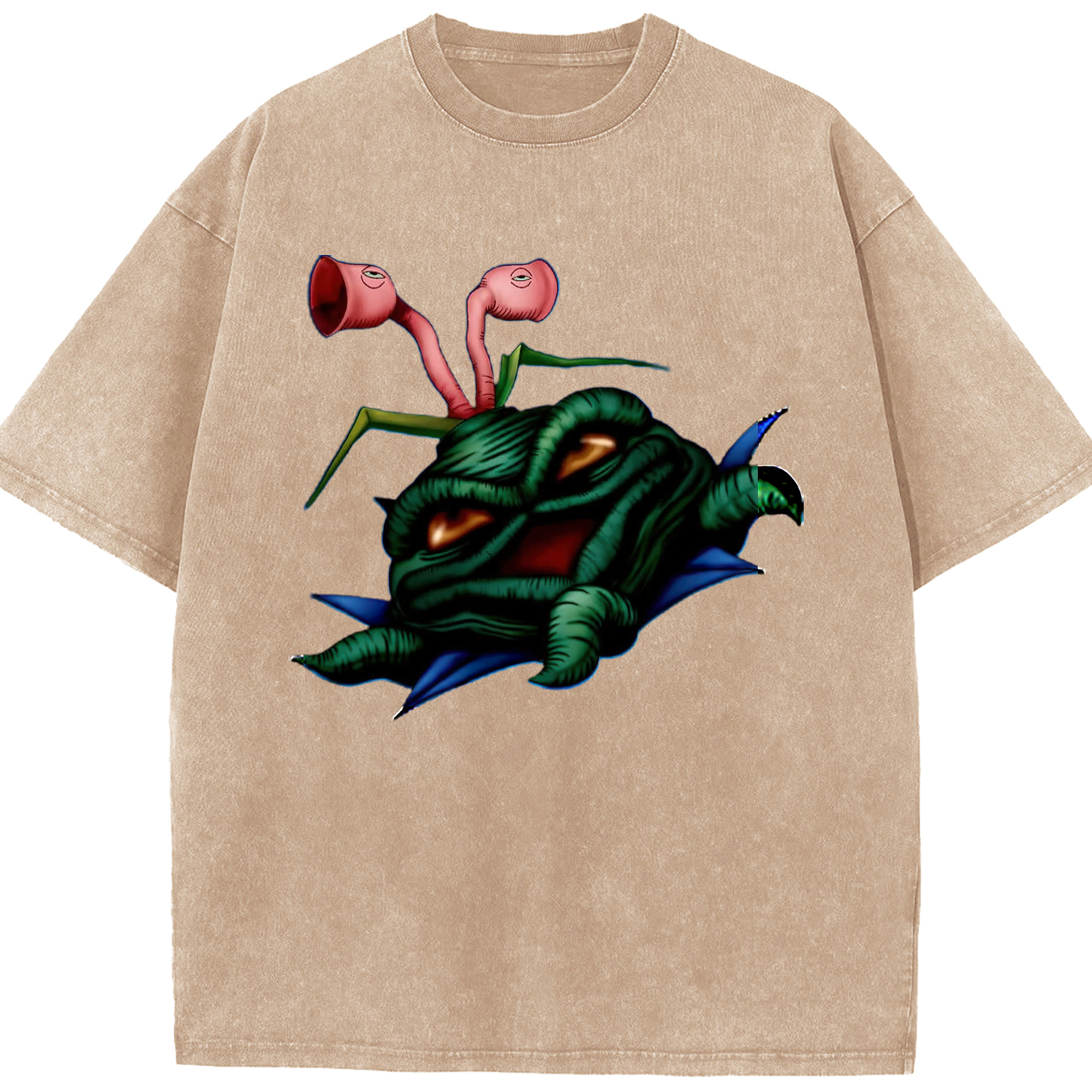 （画像用） 遊☆戯☆王 Yu-Gi-Oh! 綿100% ヴィンテージ風 半袖Tシャツ（フロントプリント）