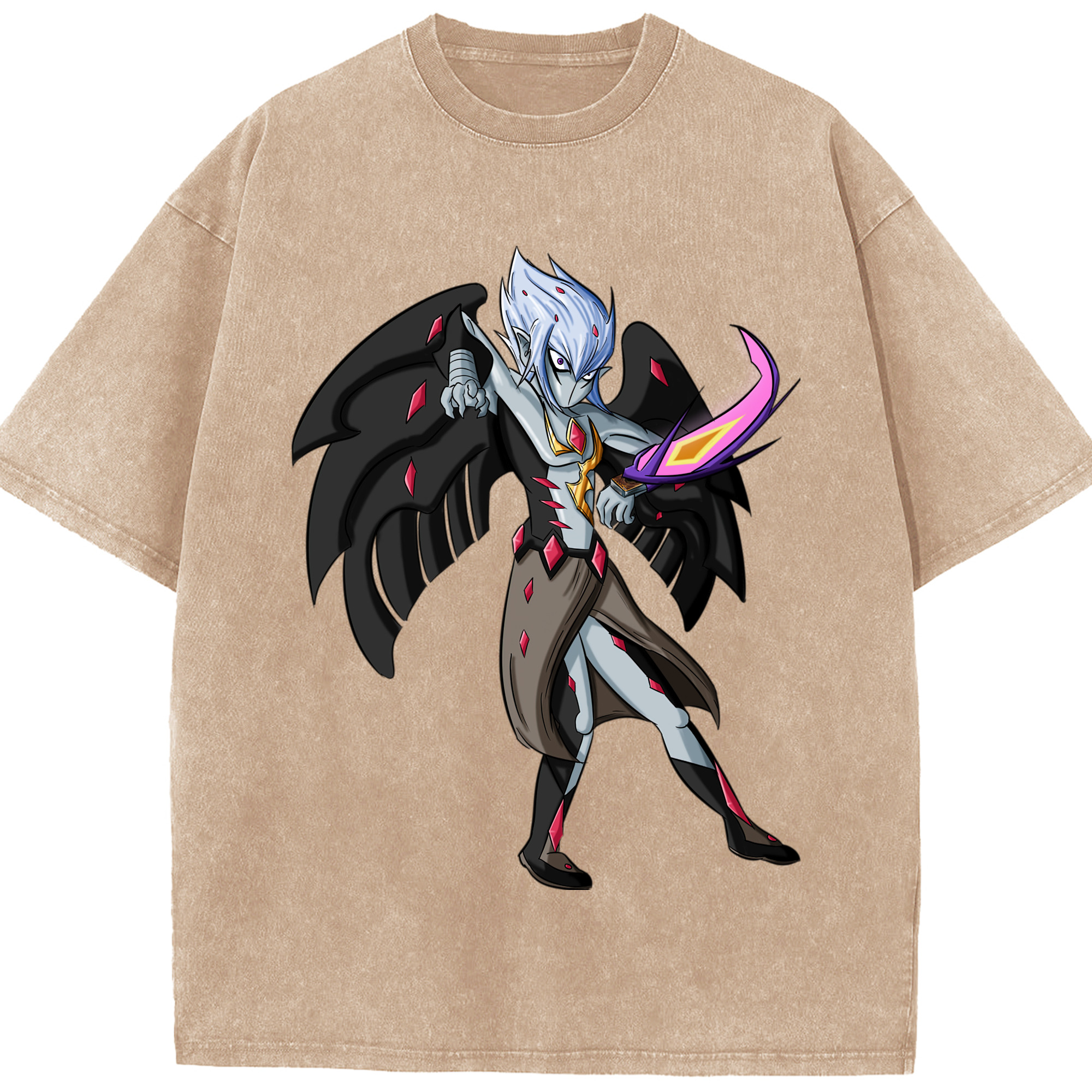 （画像用） 遊☆戯☆王 Yu-Gi-Oh! 綿100% ヴィンテージ風 半袖Tシャツ（フロントプリント）