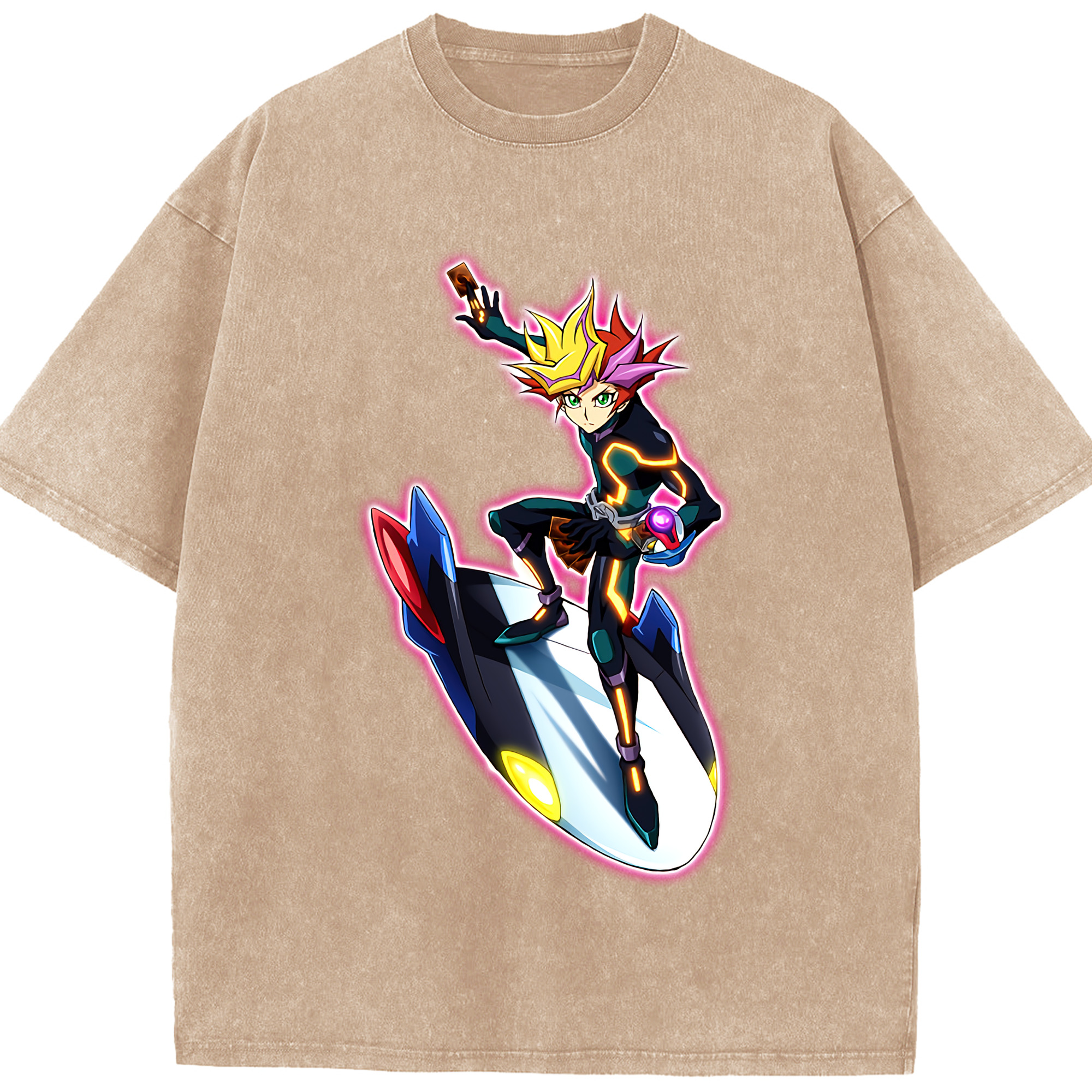 （画像用） 遊☆戯☆王 Yu-Gi-Oh! 綿100% ヴィンテージ風 半袖Tシャツ（フロントプリント）