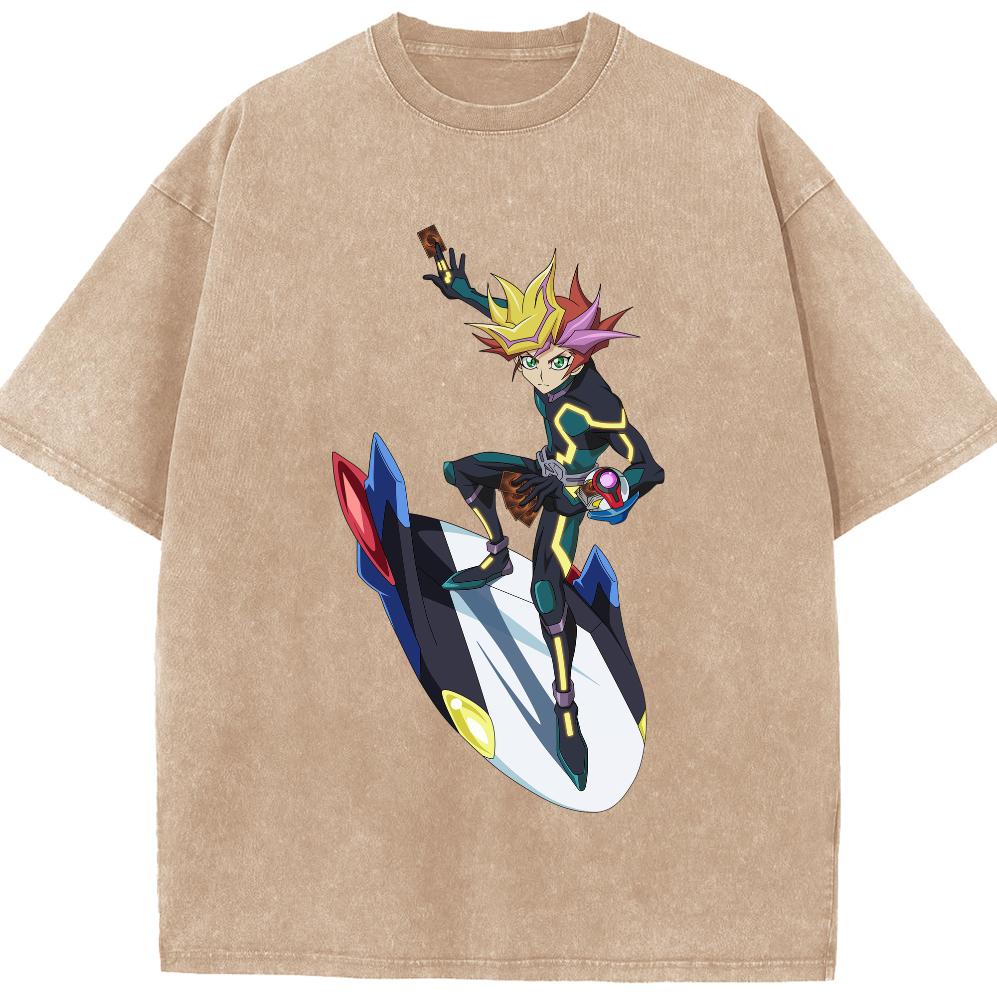 （画像用） 遊☆戯☆王 Yu-Gi-Oh! 綿100% ヴィンテージ風 半袖Tシャツ（フロントプリント）