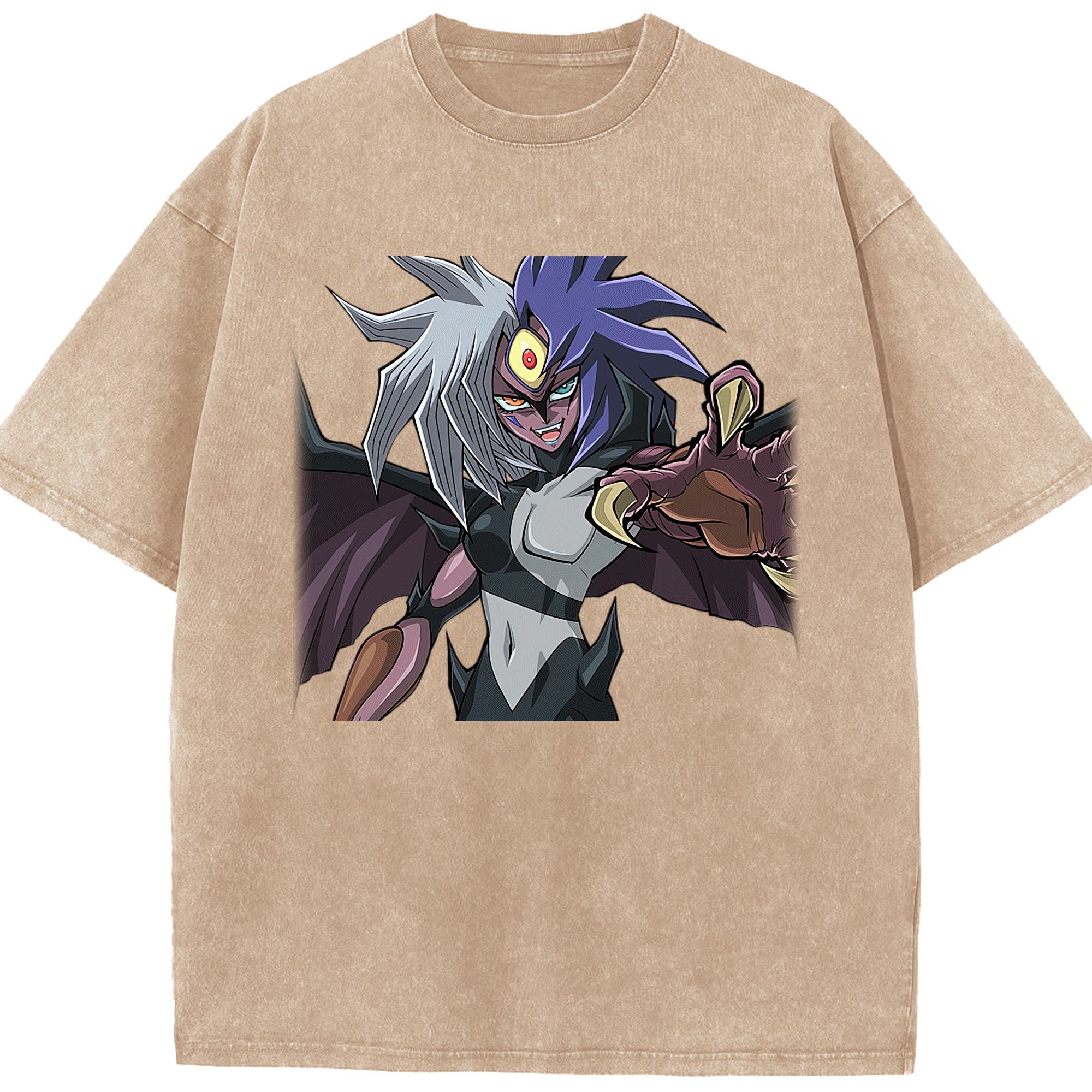 （画像用） 遊☆戯☆王 Yu-Gi-Oh! 綿100% ヴィンテージ風 半袖Tシャツ（フロントプリント）