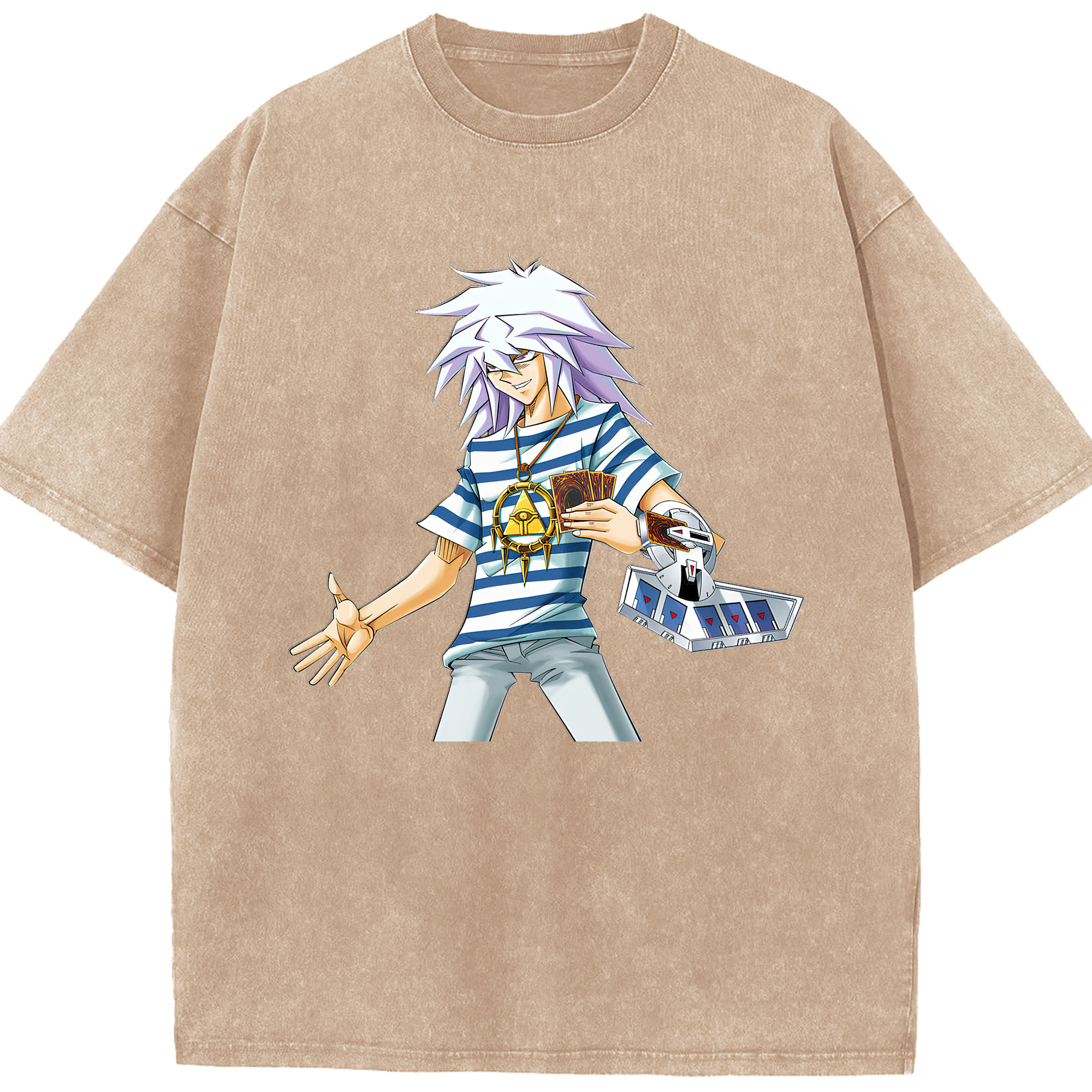 （画像用） 遊☆戯☆王 Yu-Gi-Oh! 綿100% ヴィンテージ風 半袖Tシャツ（フロントプリント）