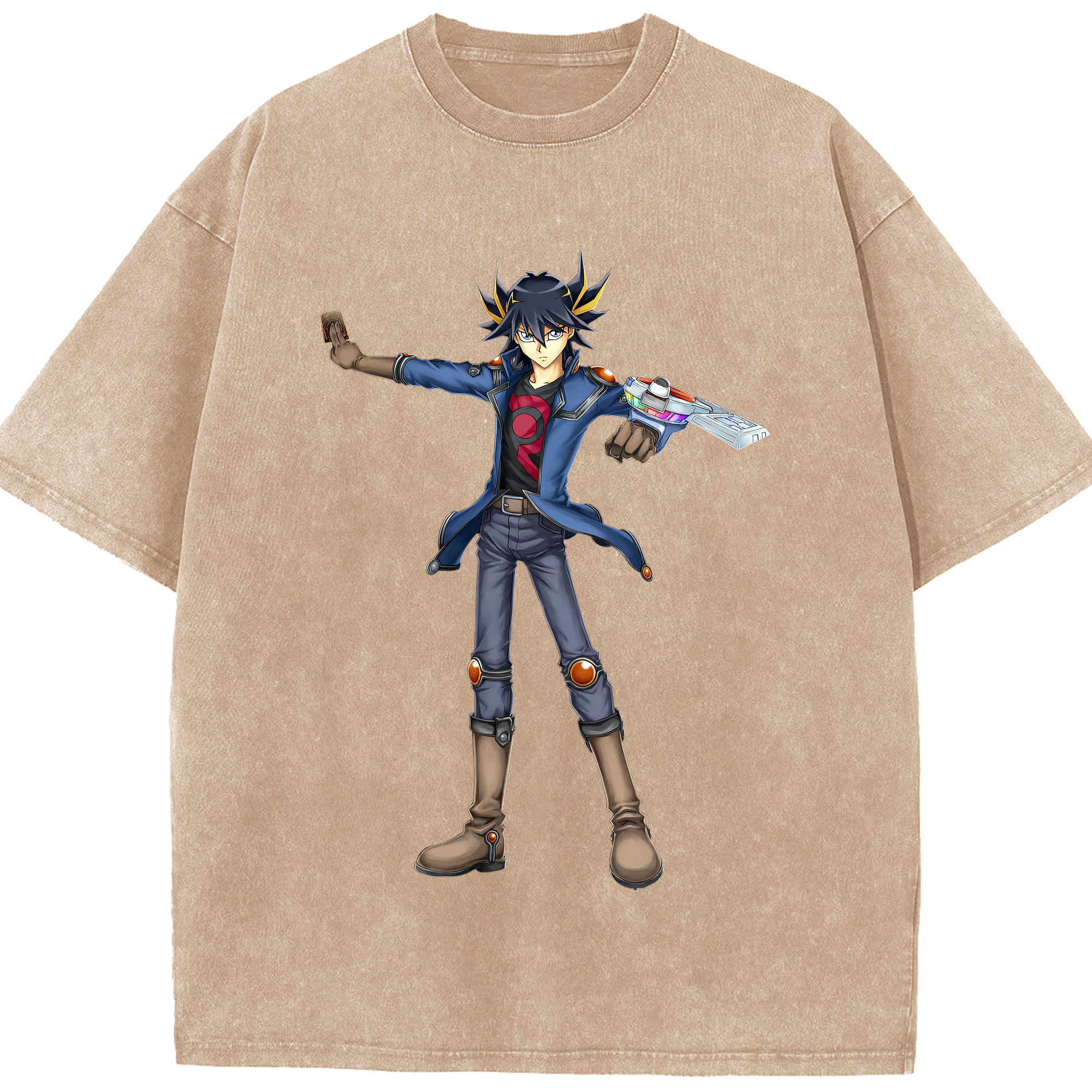 （画像用） 遊☆戯☆王 Yu-Gi-Oh! 綿100% ヴィンテージ風 半袖Tシャツ（フロントプリント）