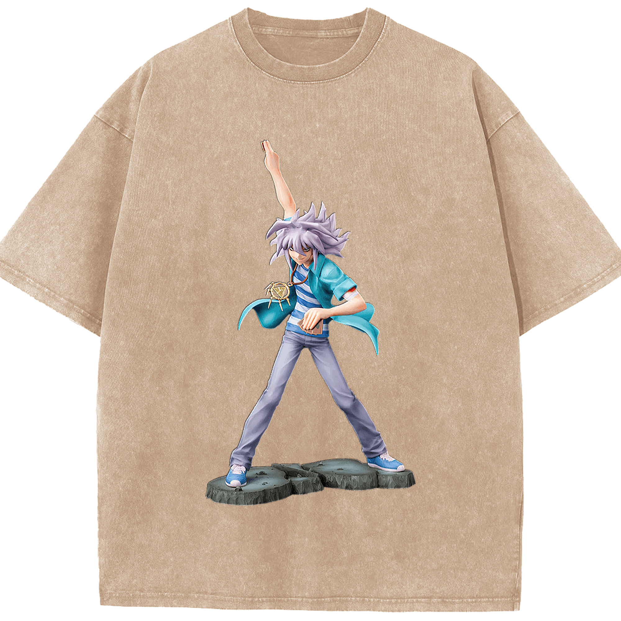 （画像用） 遊☆戯☆王 Yu-Gi-Oh! 綿100% ヴィンテージ風 半袖Tシャツ（フロントプリント）