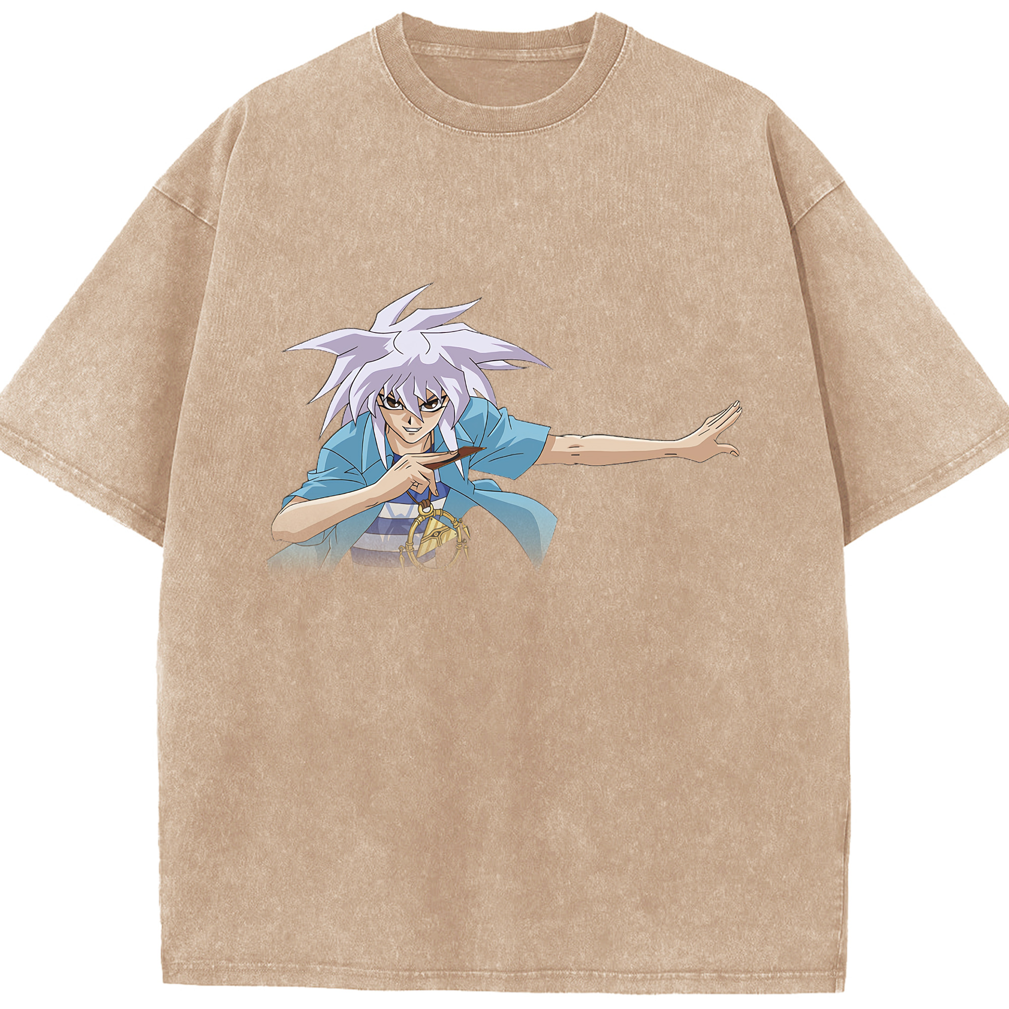 （画像用） 遊☆戯☆王 Yu-Gi-Oh! 綿100% ヴィンテージ風 半袖Tシャツ（フロントプリント）