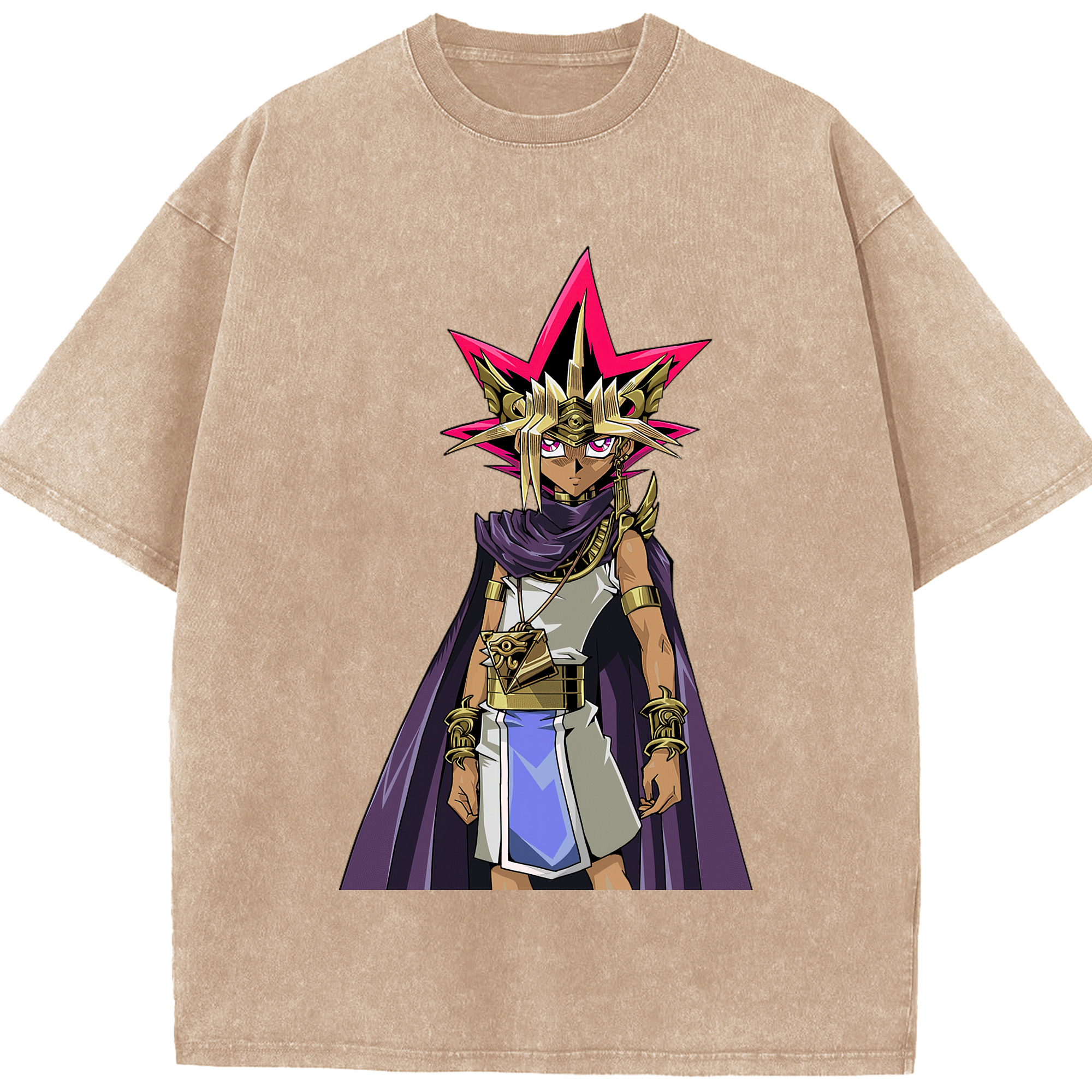 （画像用） 遊☆戯☆王 Yu-Gi-Oh! 綿100% ヴィンテージ風 半袖Tシャツ（フロントプリント）