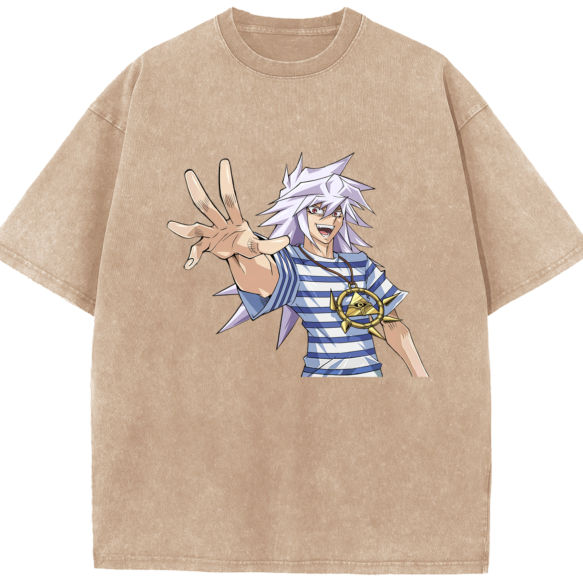 （画像用） 遊☆戯☆王 Yu-Gi-Oh! 綿100% ヴィンテージ風 半袖Tシャツ（フロントプリント）