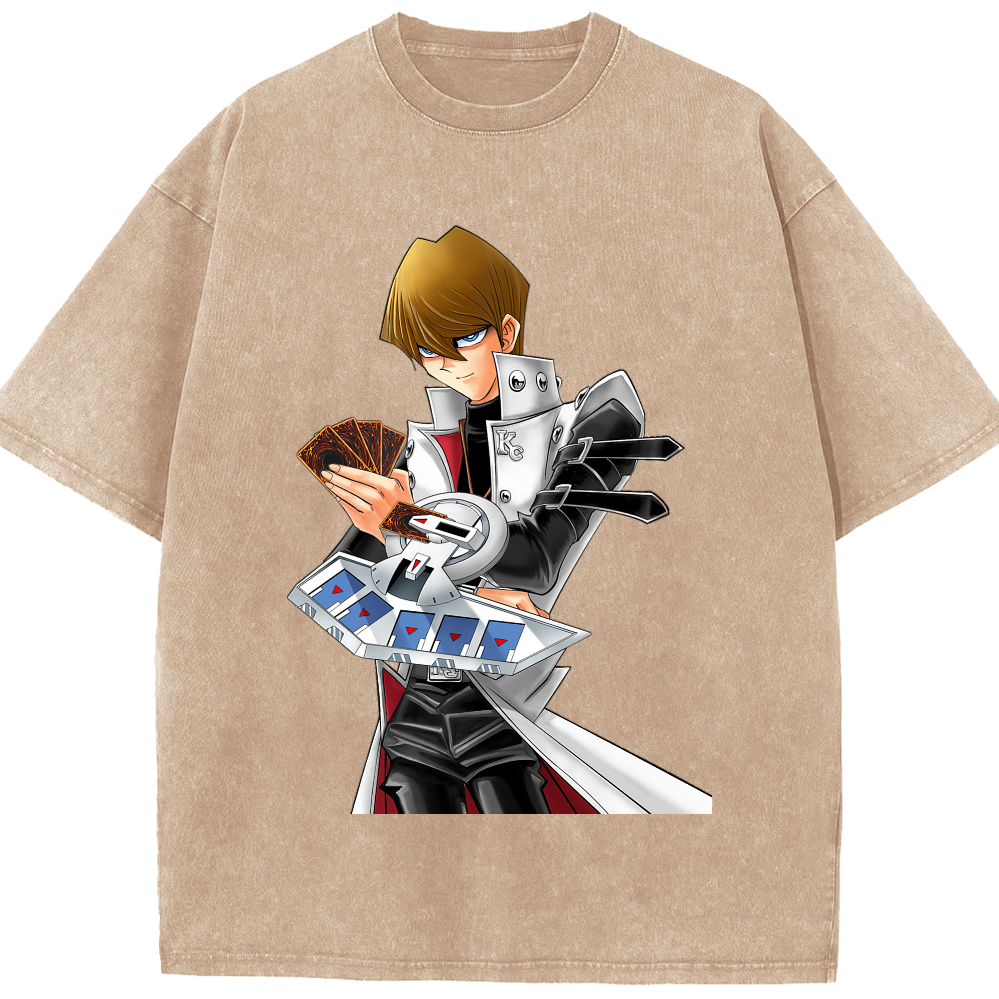 （画像用） 遊☆戯☆王 Yu-Gi-Oh! 綿100% ヴィンテージ風 半袖Tシャツ（フロントプリント）
