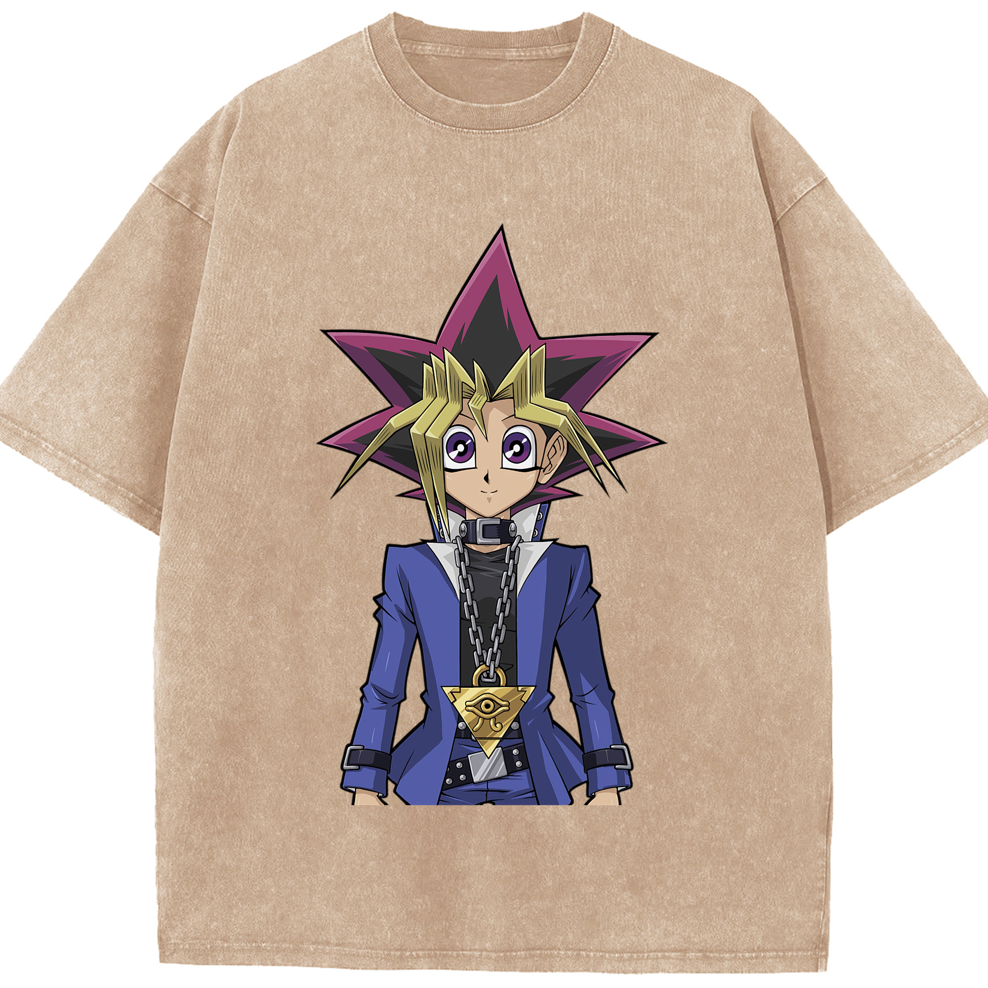 （画像用） 遊☆戯☆王 Yu-Gi-Oh! 綿100% ヴィンテージ風 半袖Tシャツ（フロントプリント）