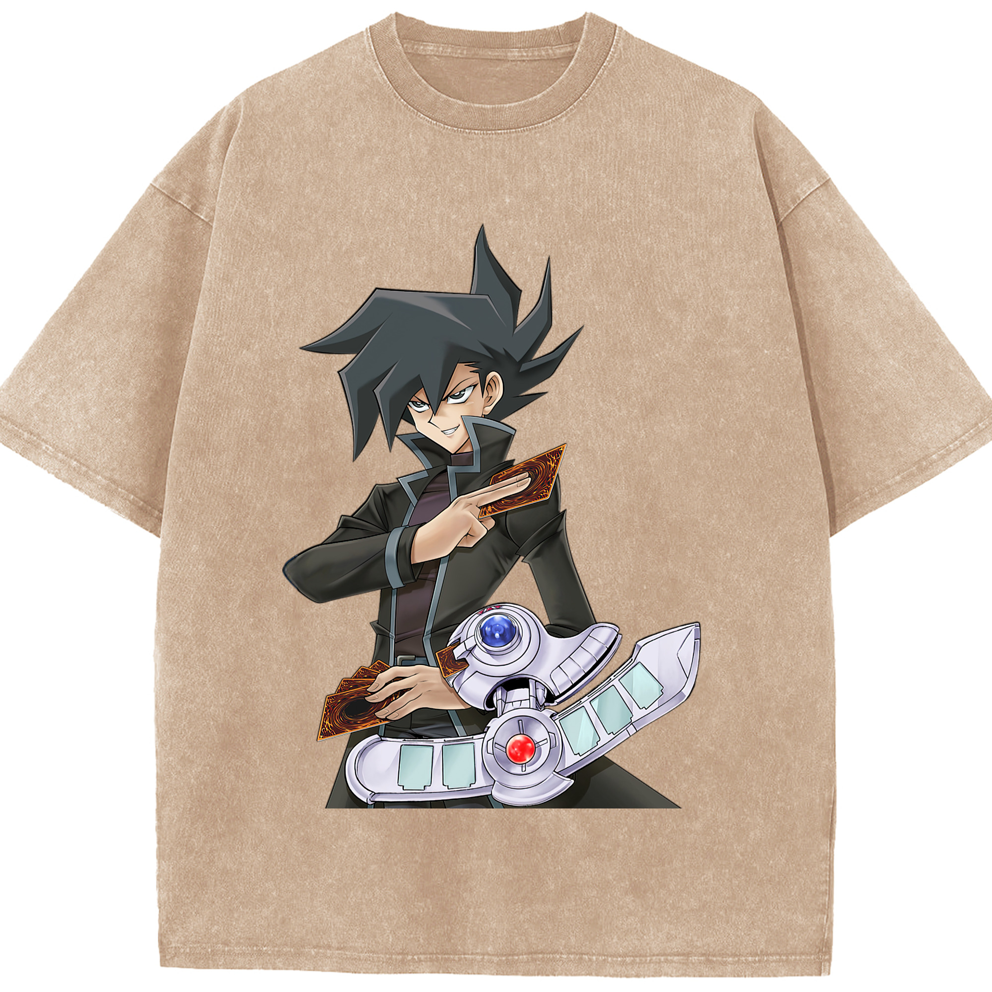 （画像用） 遊☆戯☆王 Yu-Gi-Oh! 綿100% ヴィンテージ風 半袖Tシャツ（フロントプリント）