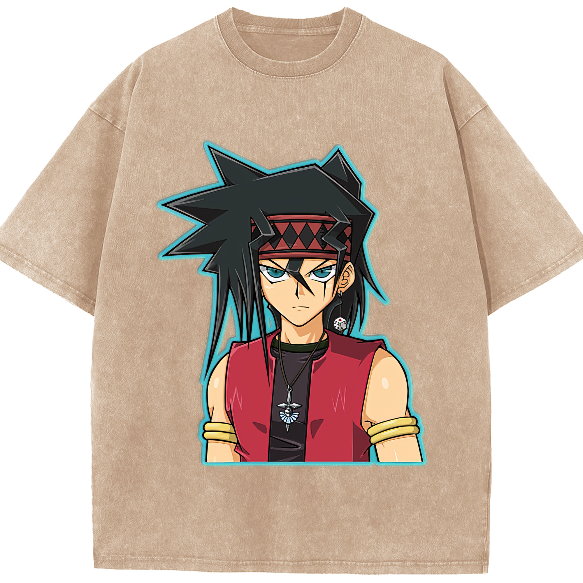 （画像用） 遊☆戯☆王 Yu-Gi-Oh! 綿100% ヴィンテージ風 半袖Tシャツ（フロントプリント）