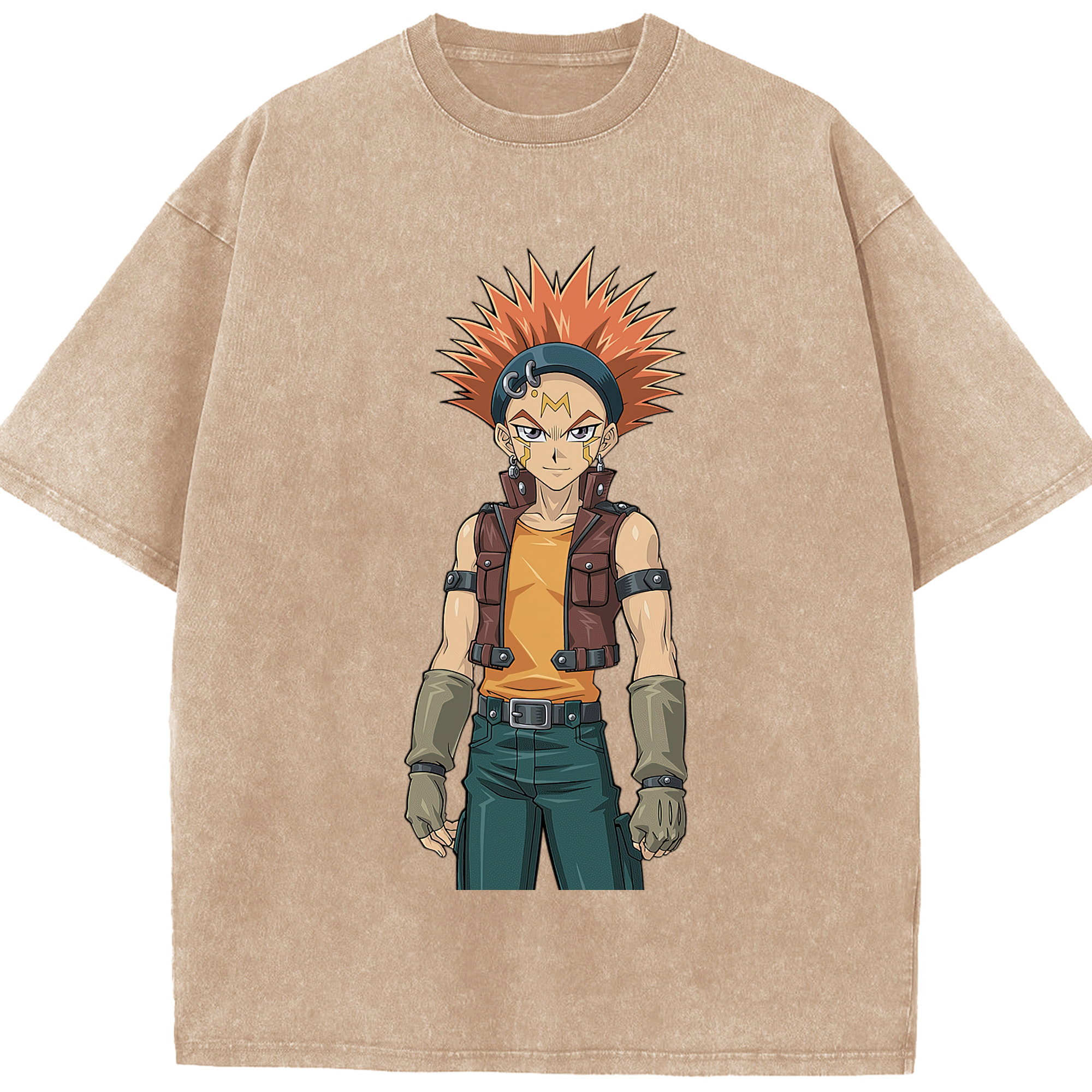 （画像用） 遊☆戯☆王 Yu-Gi-Oh! 綿100% ヴィンテージ風 半袖Tシャツ（フロントプリント）