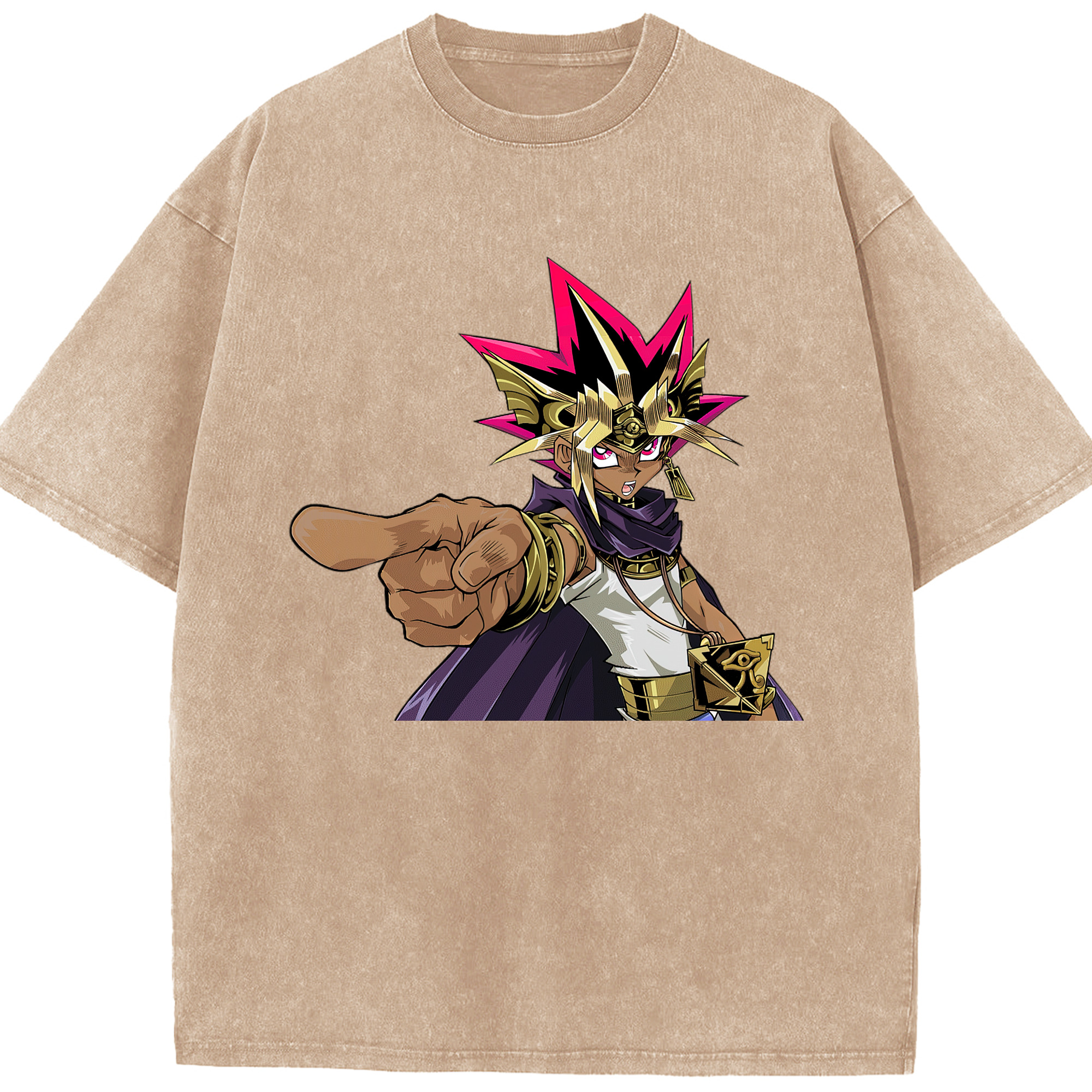 （画像用） 遊☆戯☆王 Yu-Gi-Oh! 綿100% ヴィンテージ風 半袖Tシャツ（フロントプリント）