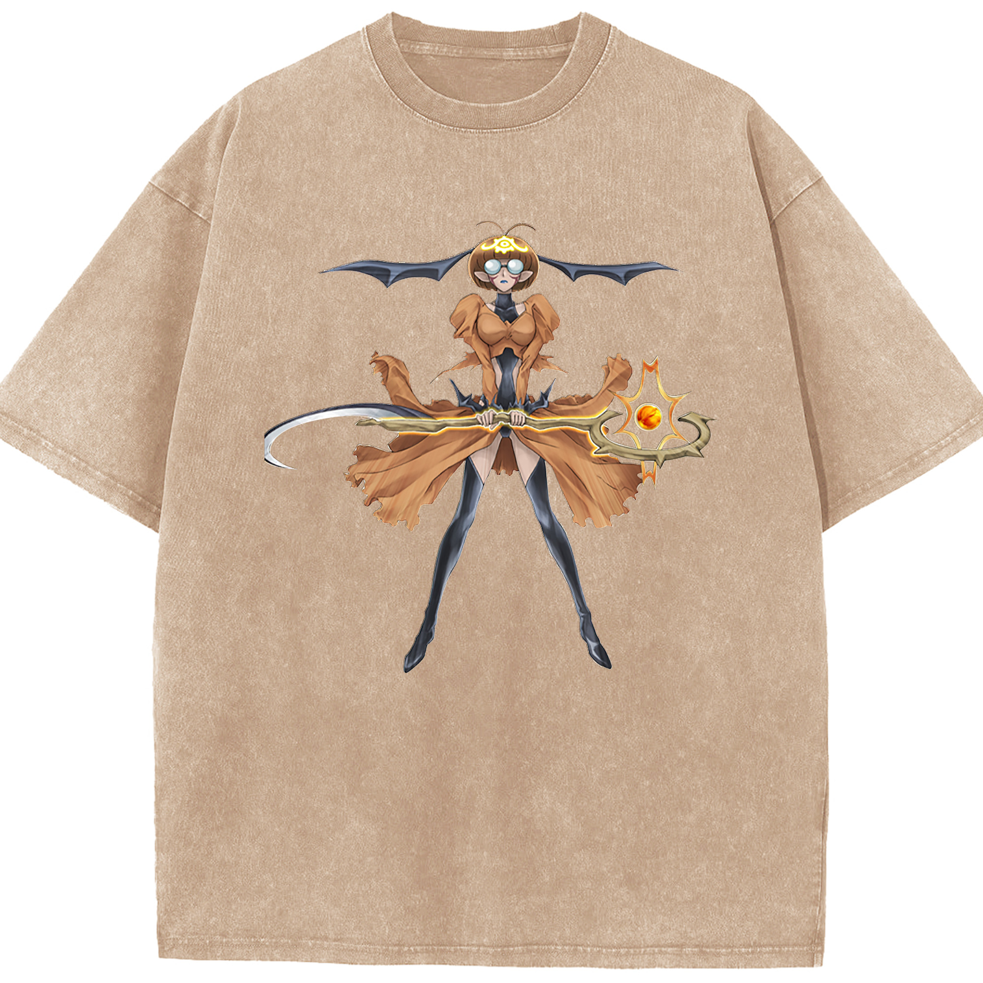 （画像用） 遊☆戯☆王 Yu-Gi-Oh! 綿100% ヴィンテージ風 半袖Tシャツ（フロントプリント）