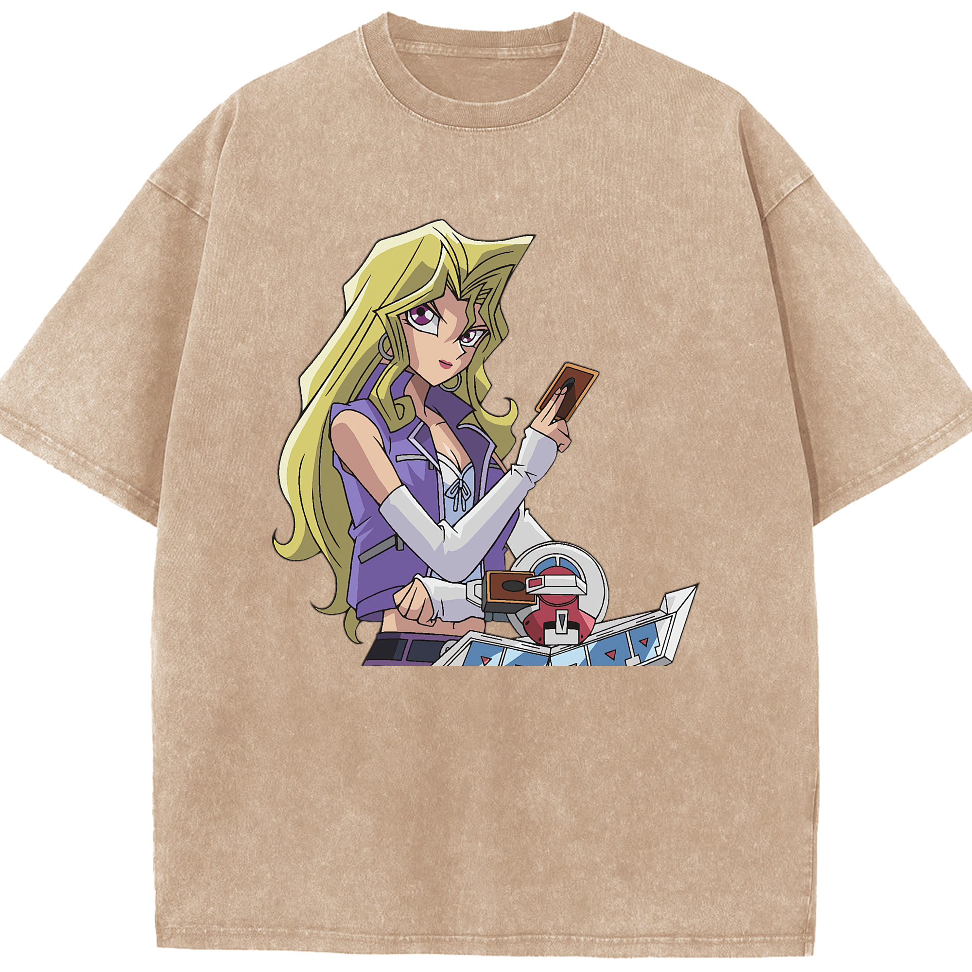 （画像用） 遊☆戯☆王 Yu-Gi-Oh! 綿100% ヴィンテージ風 半袖Tシャツ（フロントプリント）