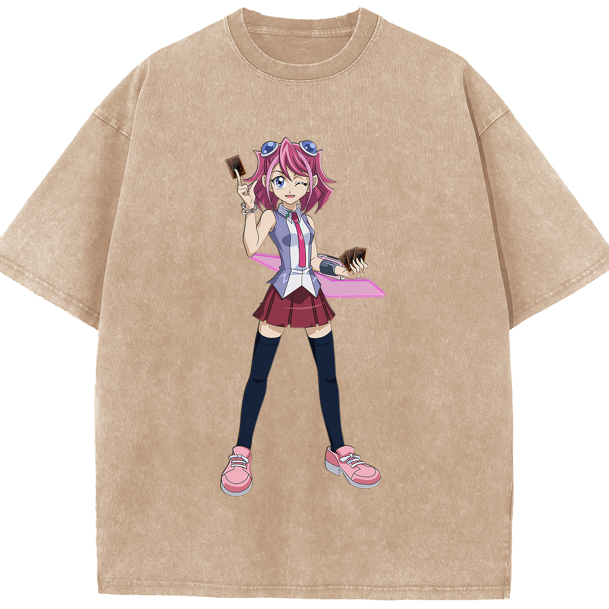 （画像用） 遊☆戯☆王 Yu-Gi-Oh! 綿100% ヴィンテージ風 半袖Tシャツ（フロントプリント）