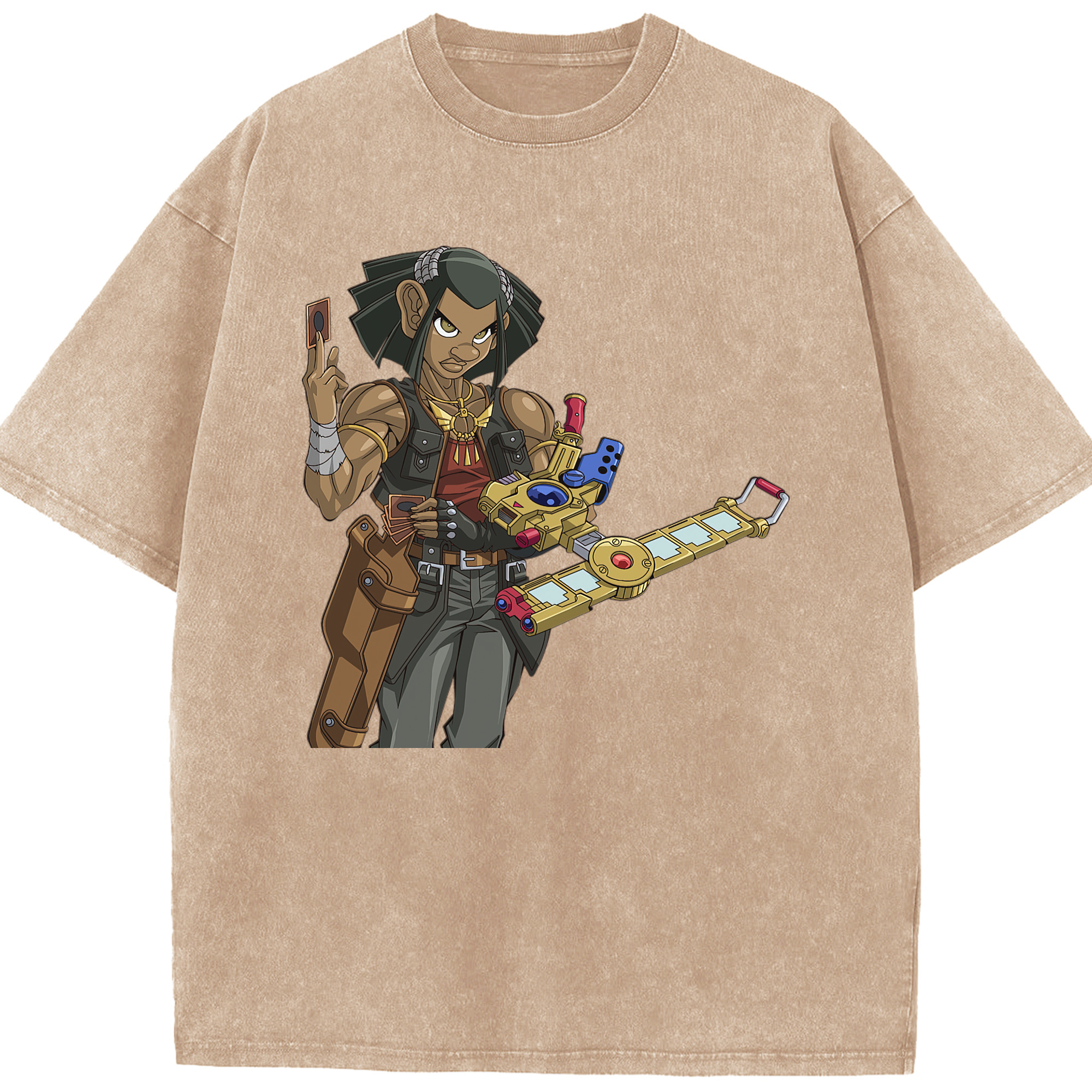 （画像用） 遊☆戯☆王 Yu-Gi-Oh! 綿100% ヴィンテージ風 半袖Tシャツ（フロントプリント）